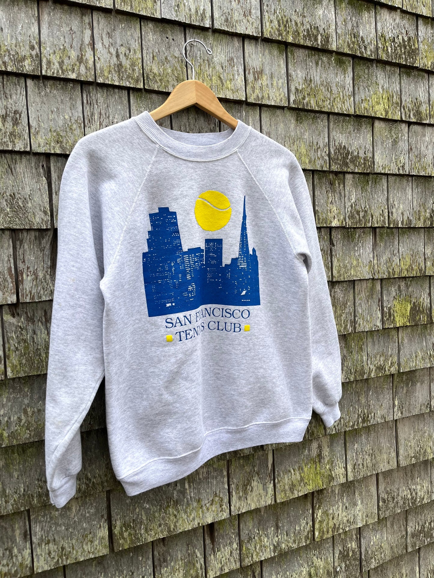 80s San Francisco Tennis Club Raglan Sleeve Crewneck Sweatshirt (M)