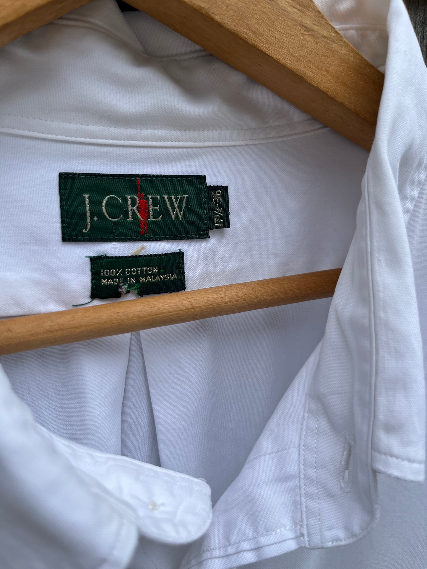 90s J. Crew Cotton Broadcloth Button Down Shirt (17.5-6)