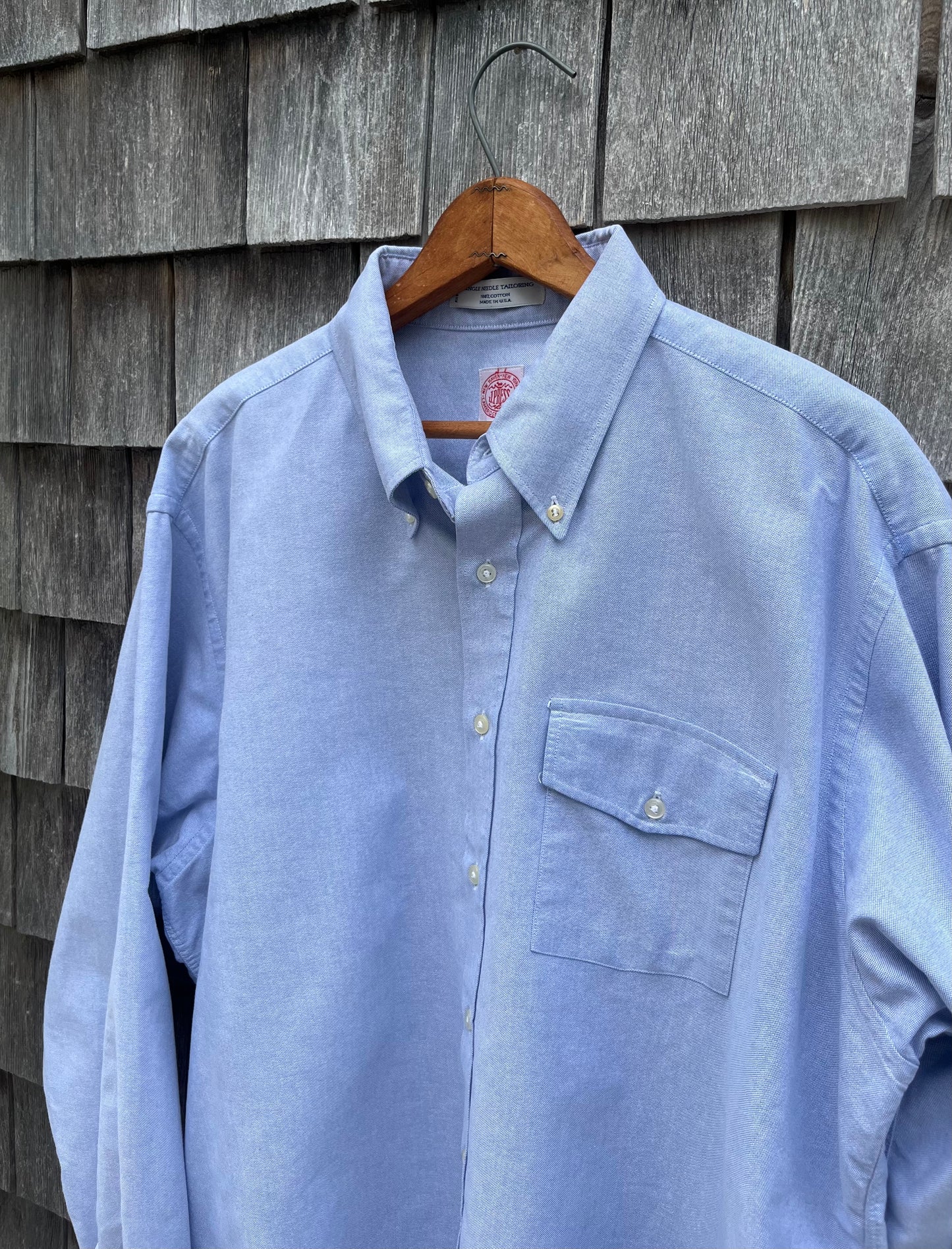 90s J. Press Flap Pocket Oxford Cloth Button Down Shirt (17.5-6)