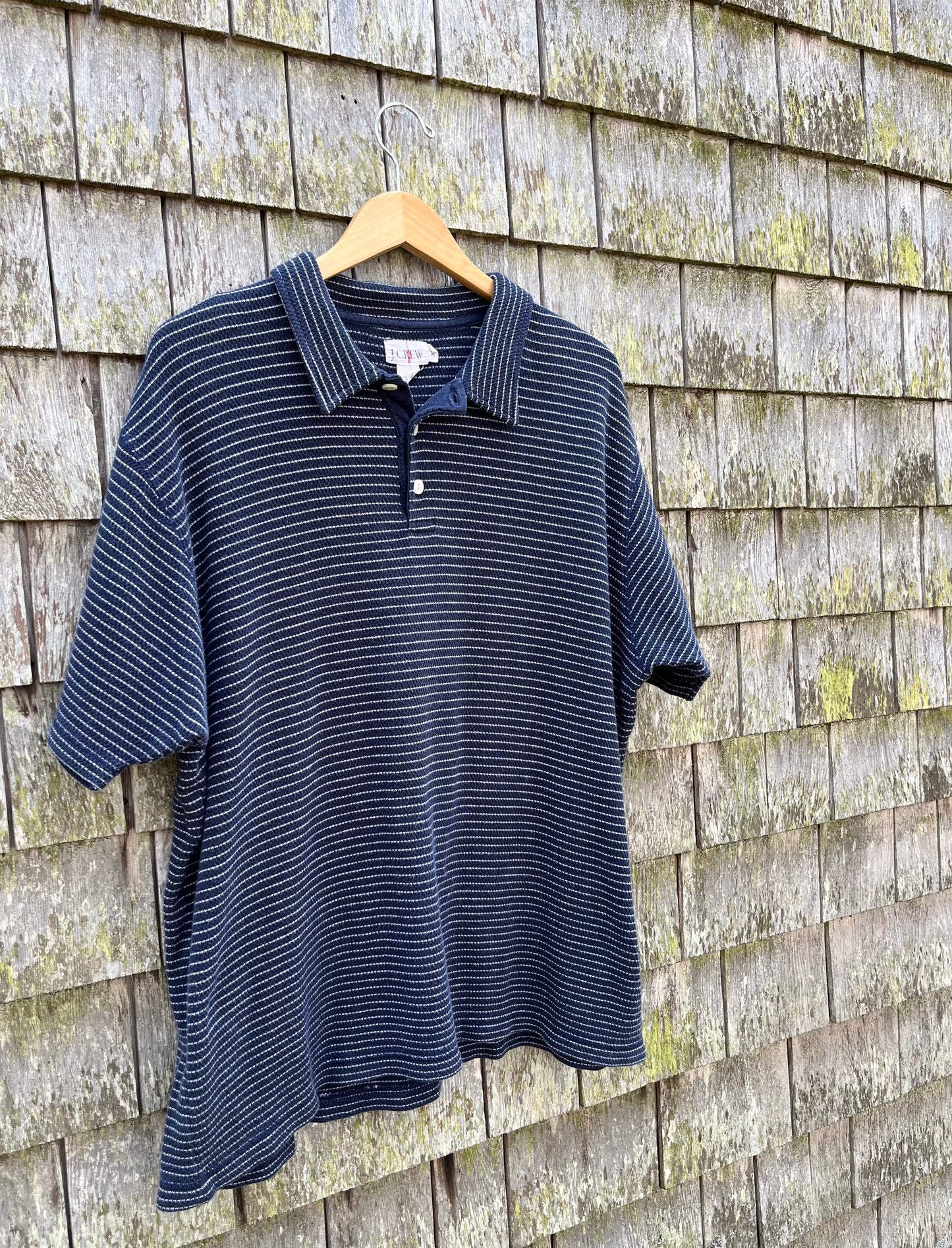 90s J.Crew Cotton Knit Polo Shirt (XL)