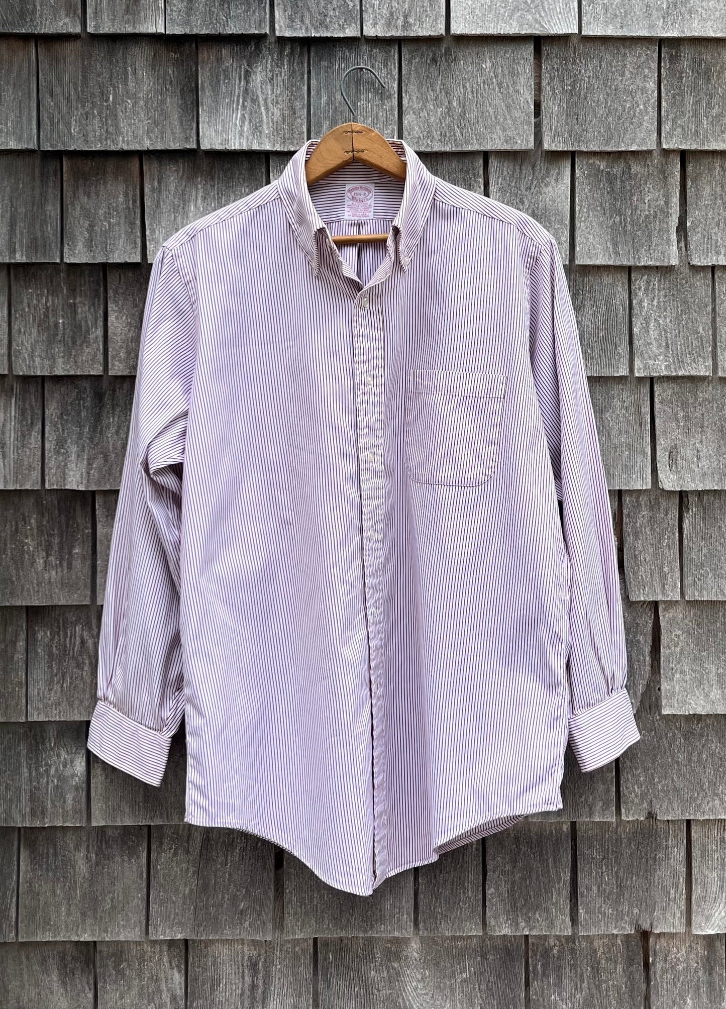 90s Brooks Brothers Makers University Stripe Pinpoint Oxford Cloth Button Down Shirt (15.5-2)