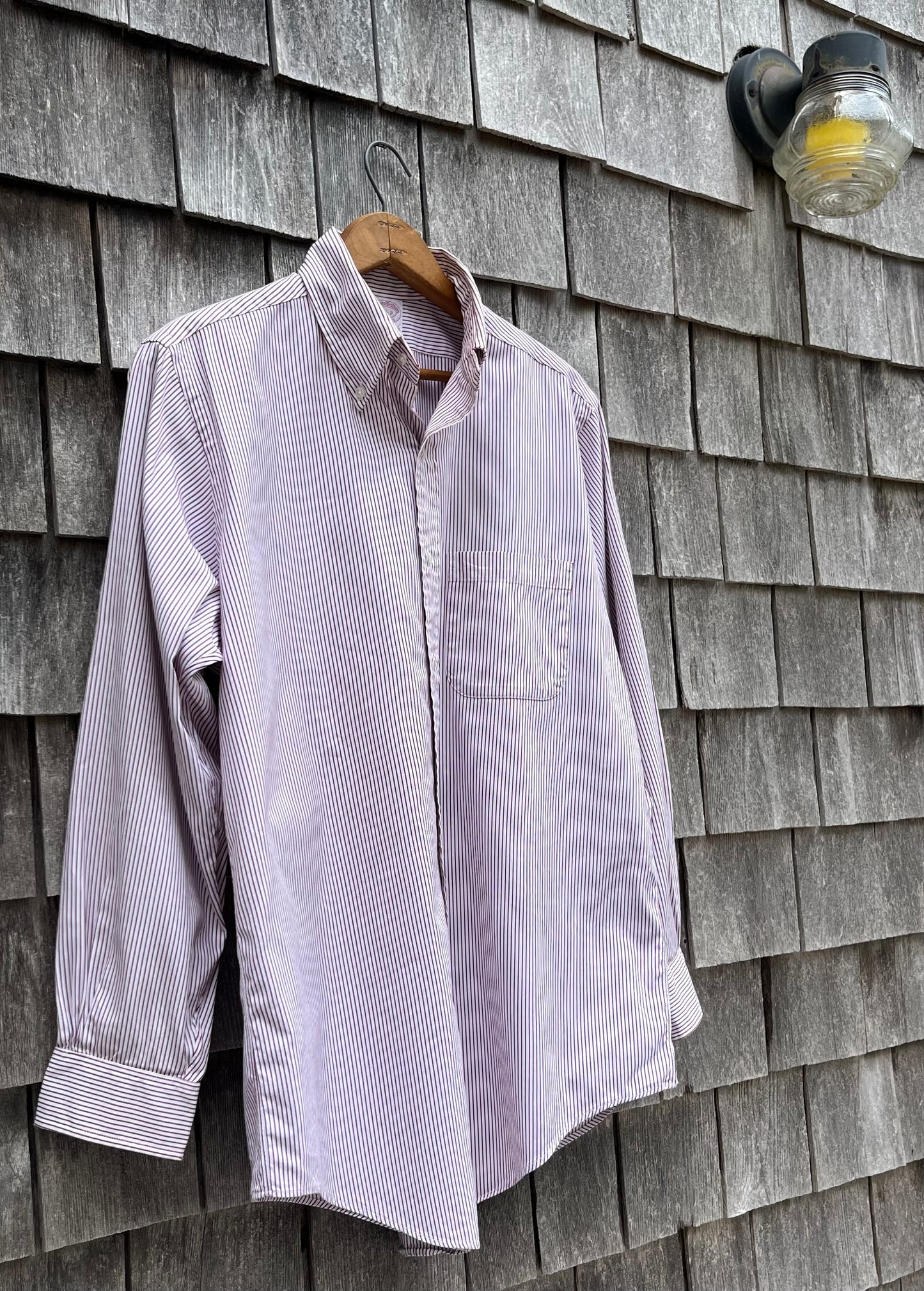 90s Brooks Brothers Makers University Stripe Pinpoint Oxford Cloth Button Down Shirt (15.5-2)