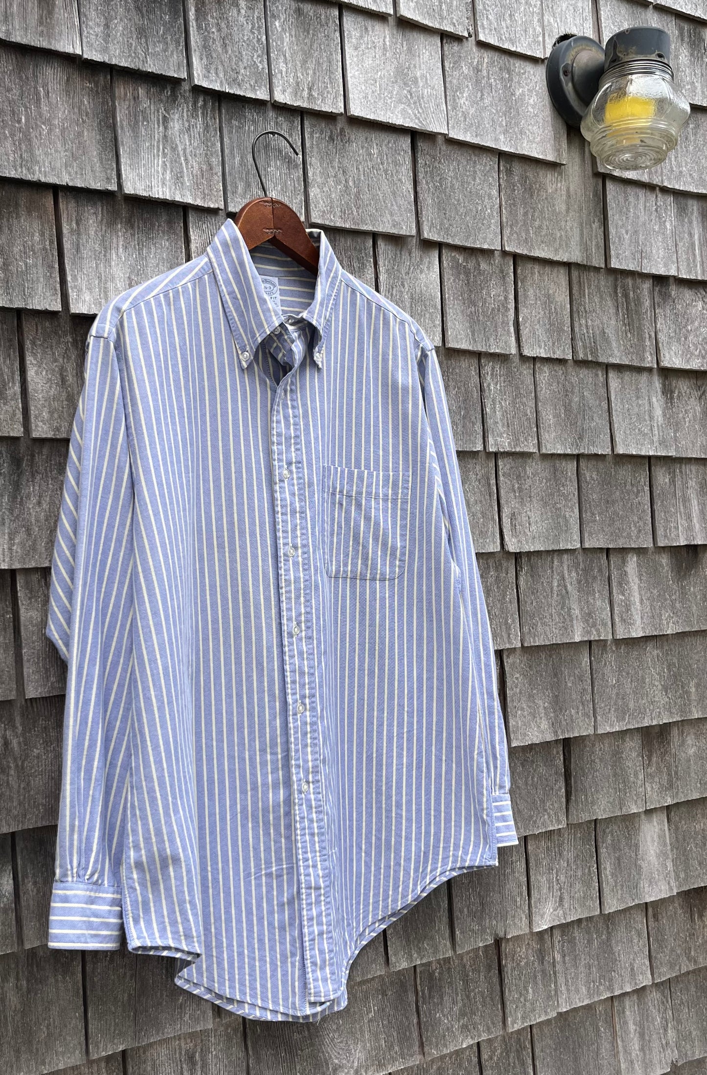 90s Brooks Brothers Makers 'Slim Fit 'Striped Oxford Cloth Button Down Shirt (16.5-3)