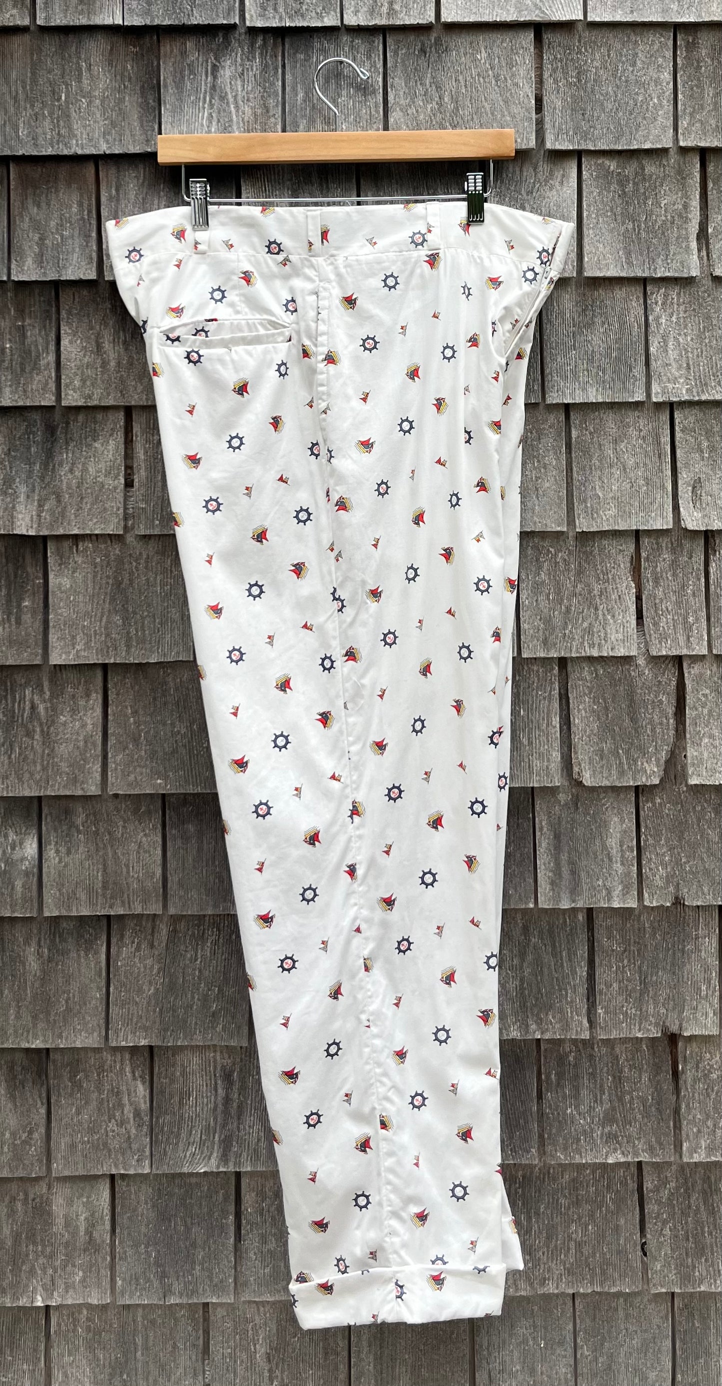 80s Cable Car Clothiers Robert Kirk Nautical Motif Pants (37/30")