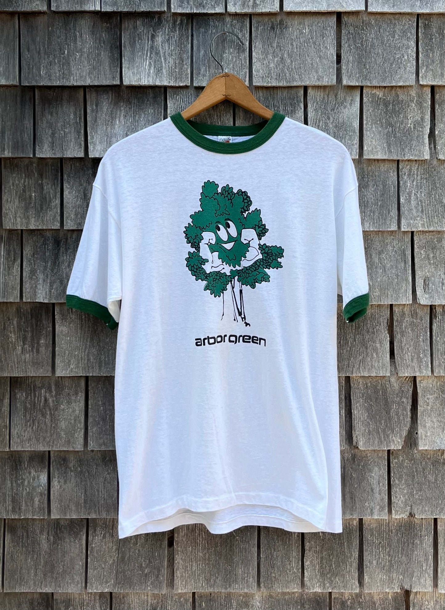 70s Arbor Green Ringer T-Shirt (M/L)
