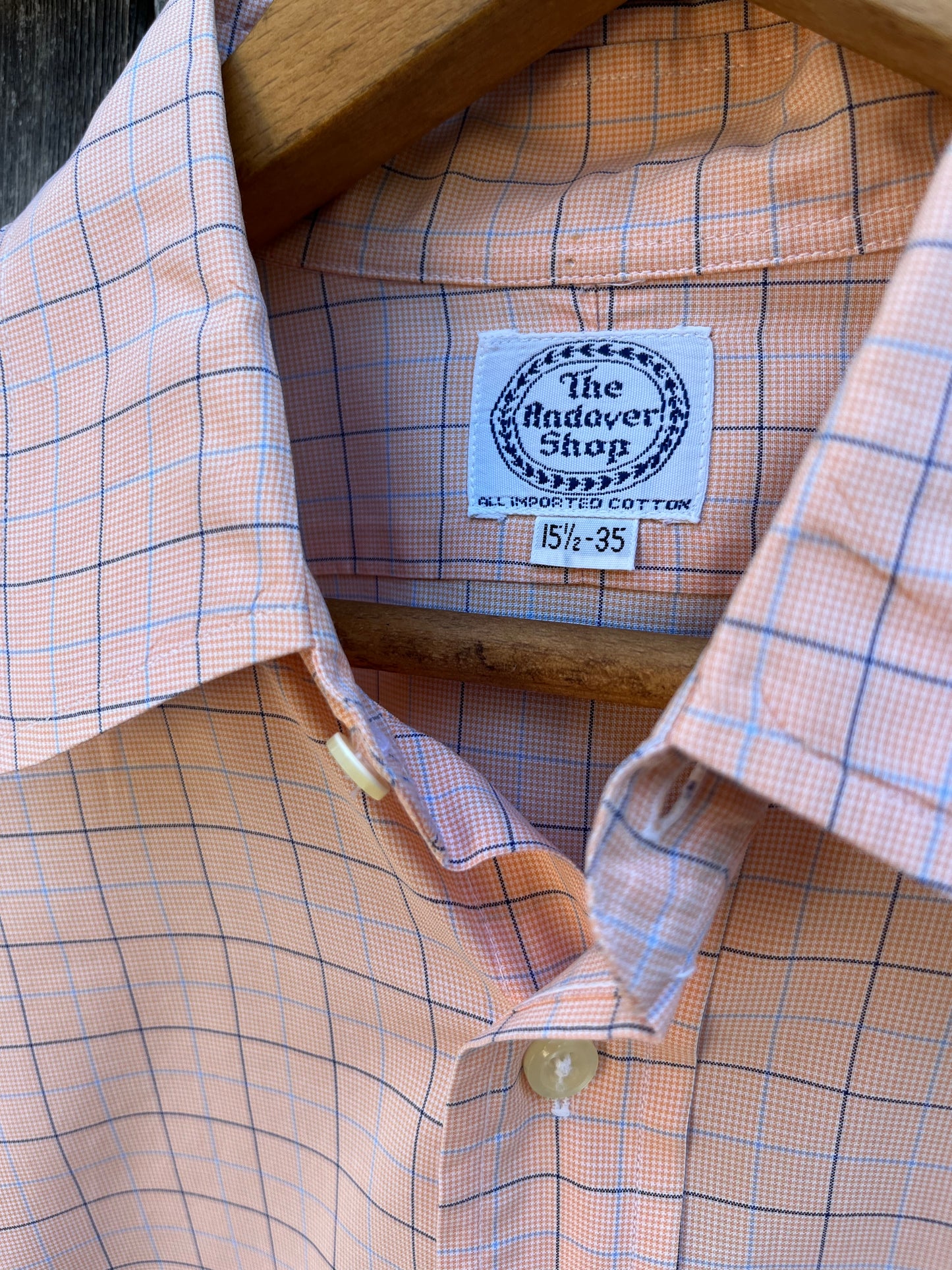 90s The Andover Shop Check Pattern Button Front Shirt (15.5-5)