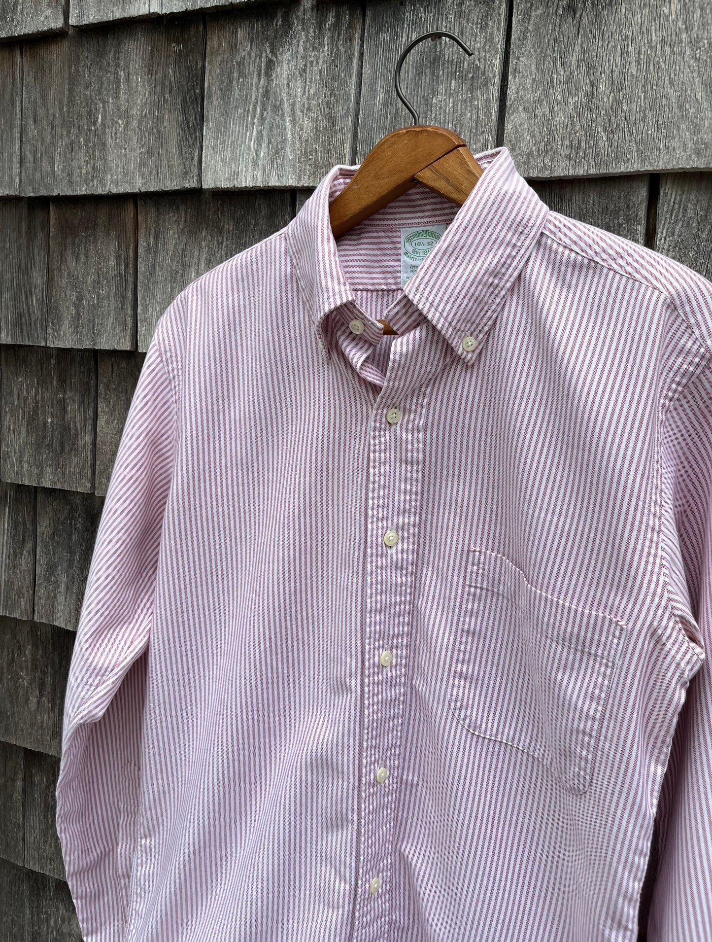 ~90s Brooks Brothers Makers University Stripe Oxford Cloth Button Down Shirt (14.5-2)