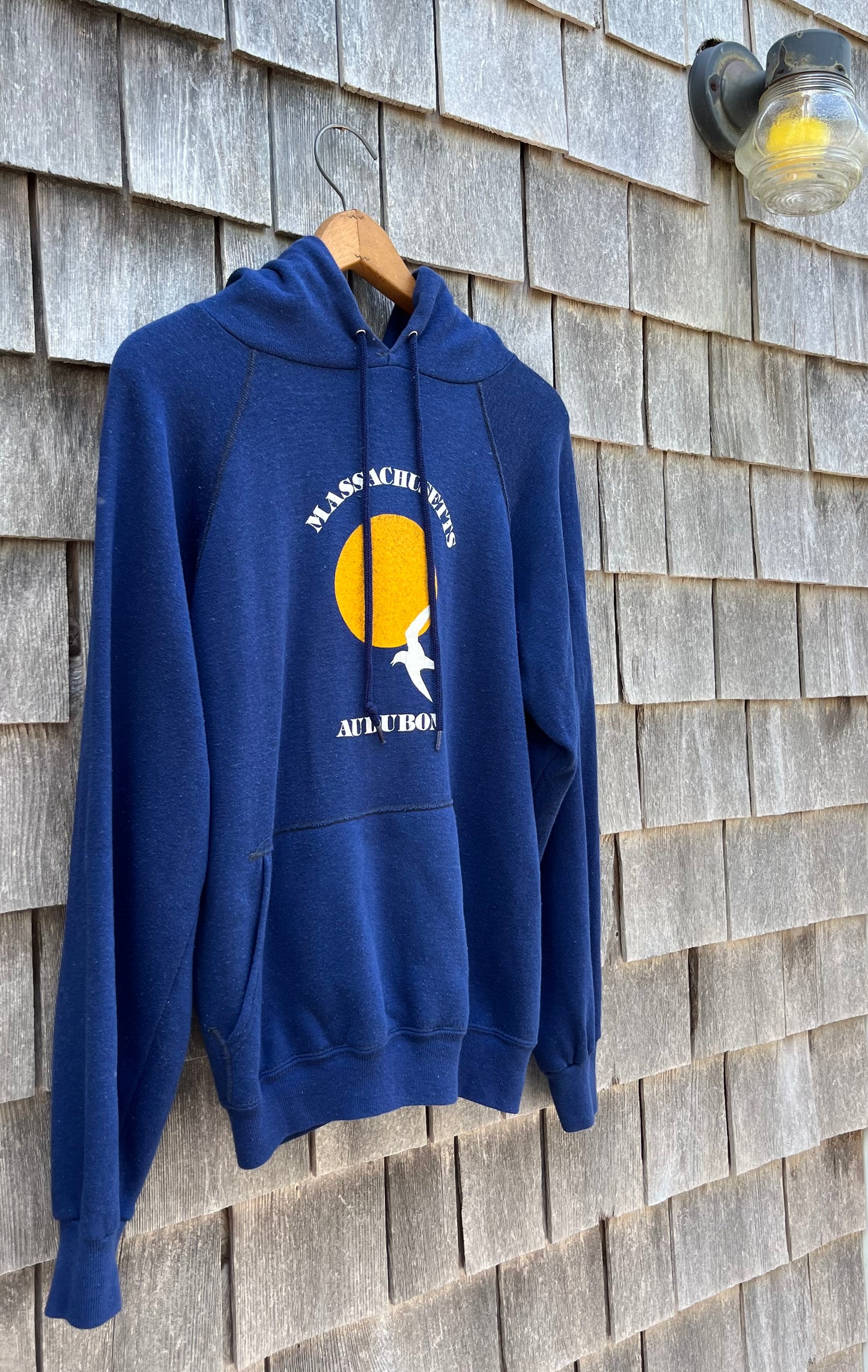 70s Massachusetts Audubon Society Hoodie Sweatshirt (M)