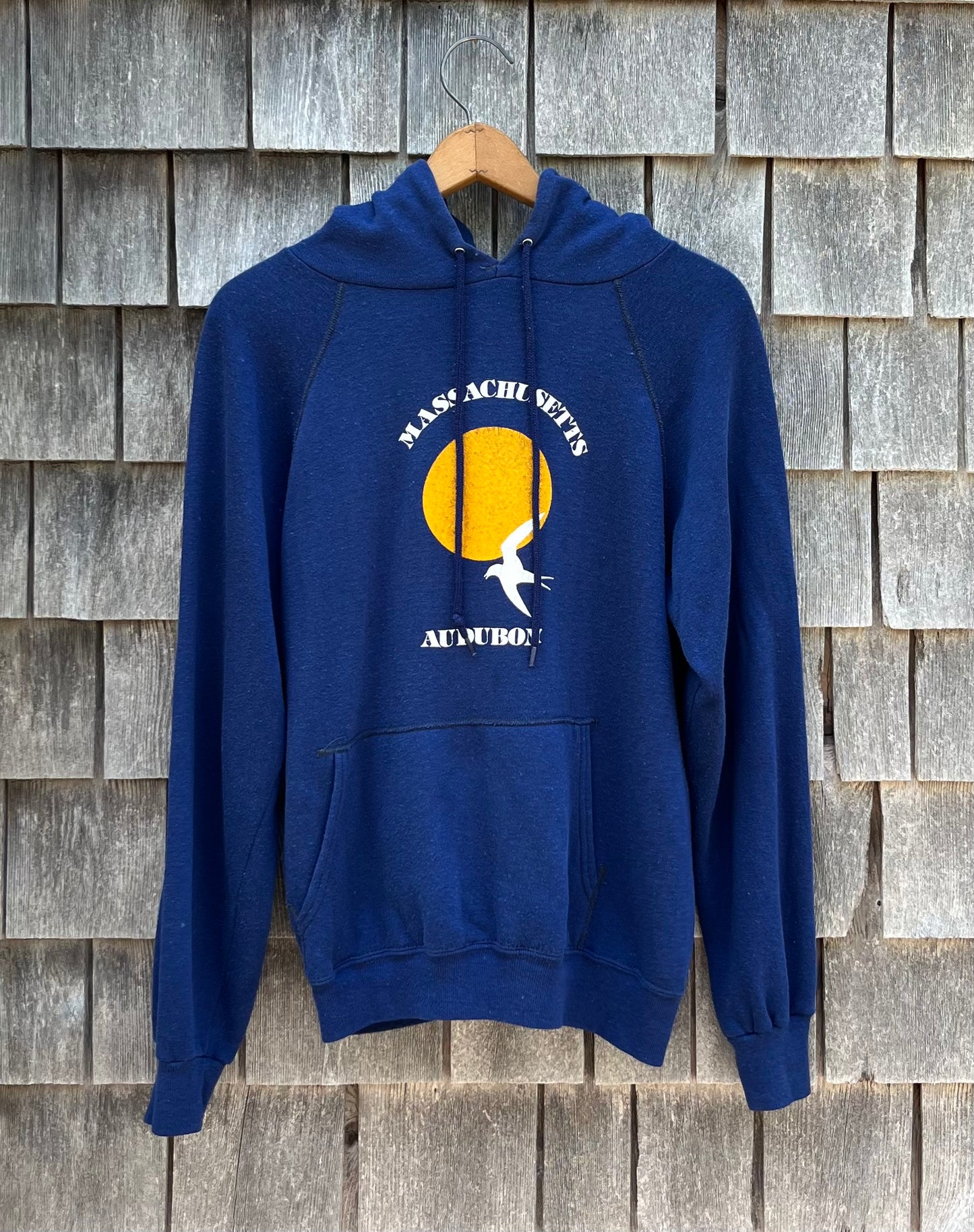 70s Massachusetts Audubon Society Hoodie Sweatshirt (M)