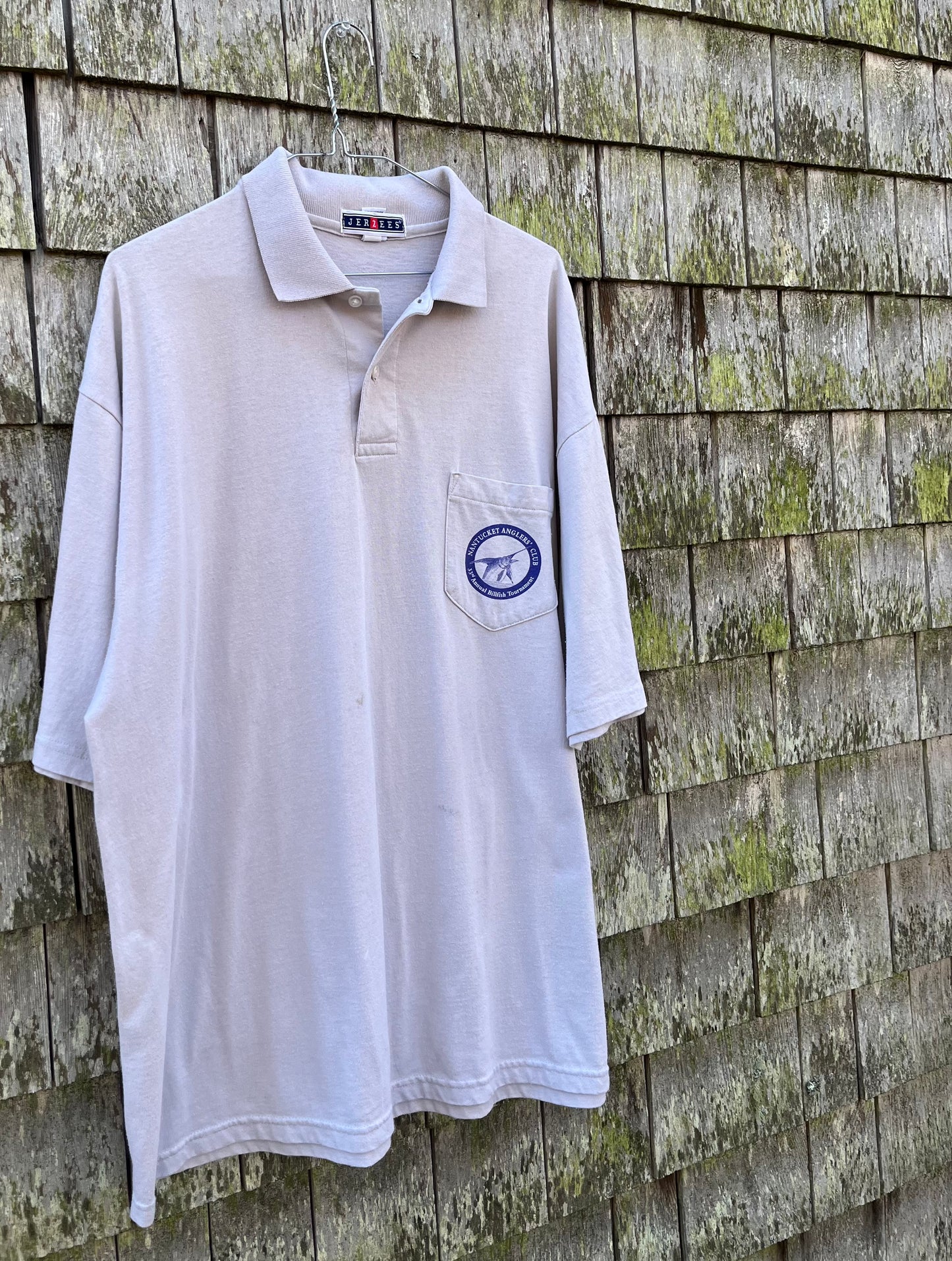 00s Nantucket Billfish Fishing Tournament Pocket Polo Shirt (XL/XXL)