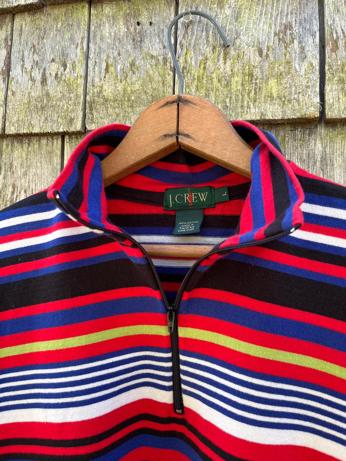 90s J.Crew Cotton Quarter Zip Pullover Shirt (L/XL)