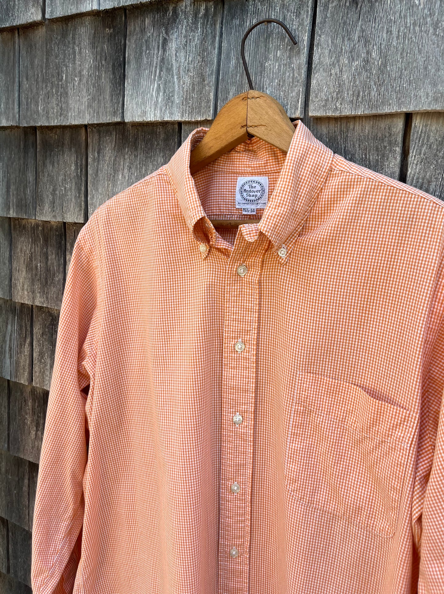 90s The Andover Shop Cotton Gingham Button Down Shirt (15.5-4)