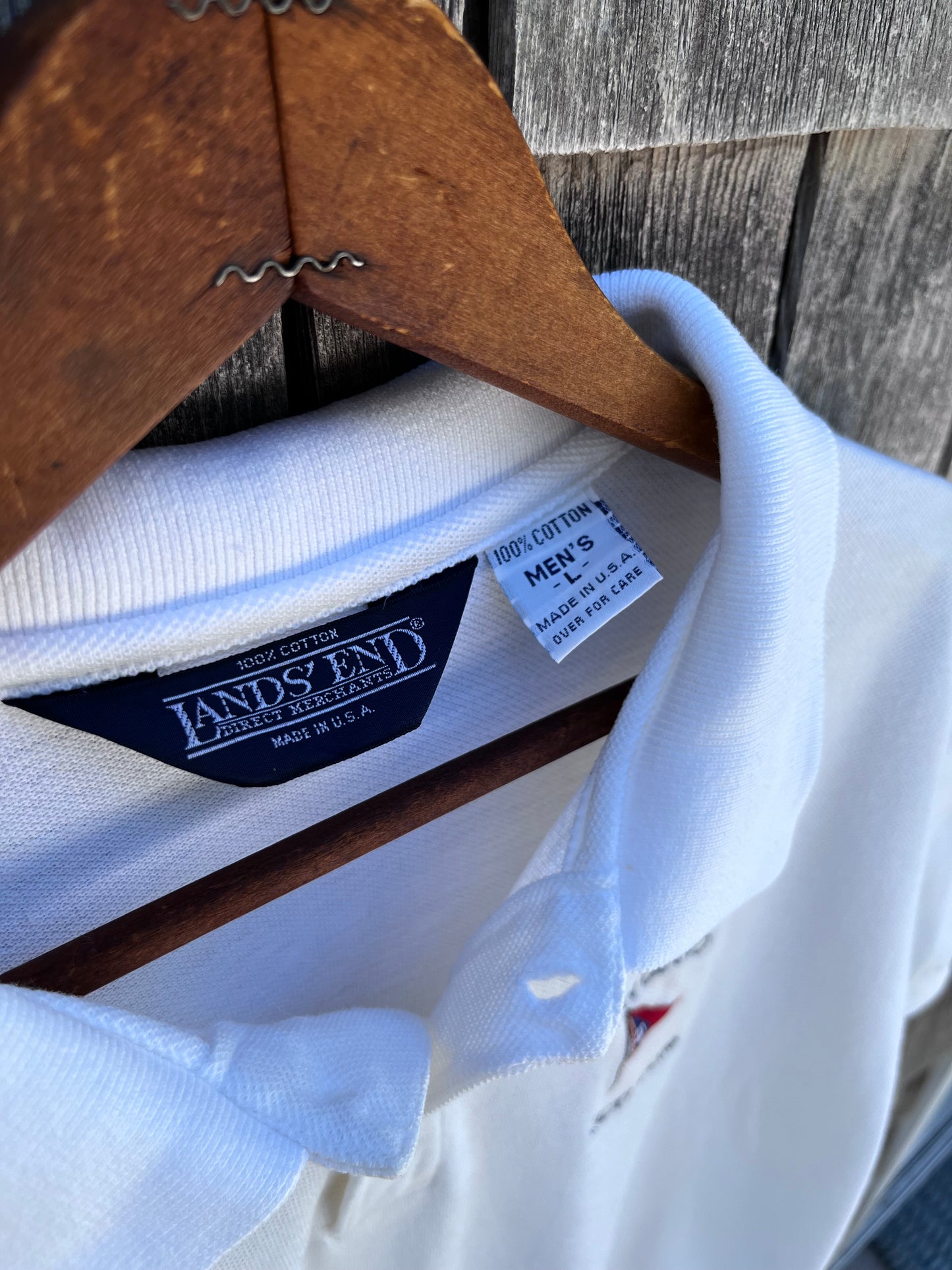 90s Wianno Yacht Club Lands' End Polo Shirt Large