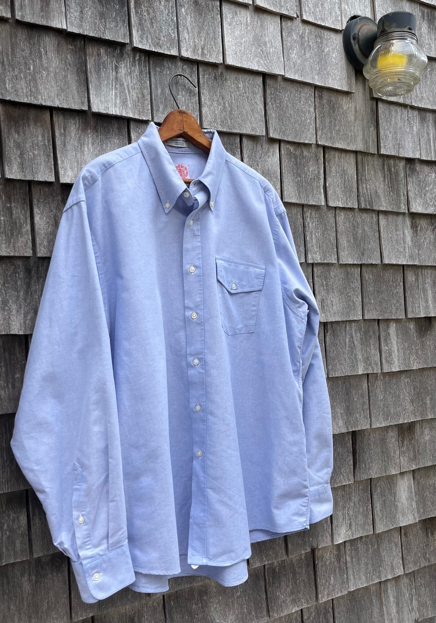90s J. Press Flap Pocket Oxford Cloth Button Down Shirt (17.5-6)