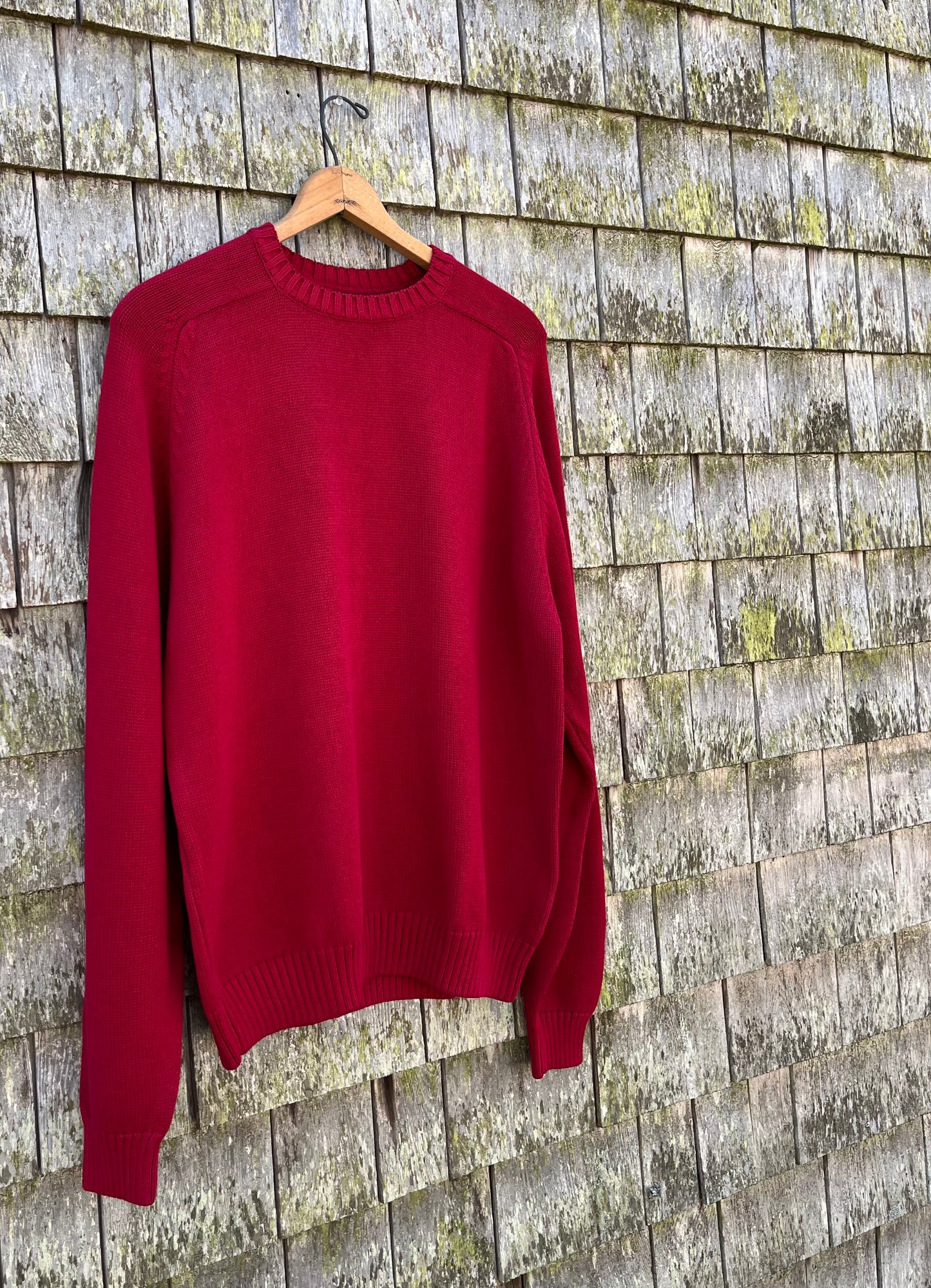 90s Lands’ End ‘Drifter’ Crewneck Cotton Knit Sweater (L/XL)