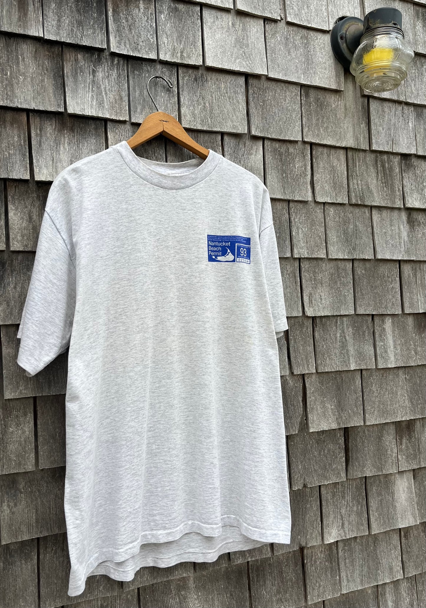90s Nantucket Beach Permit T-Shirt (L/XL)