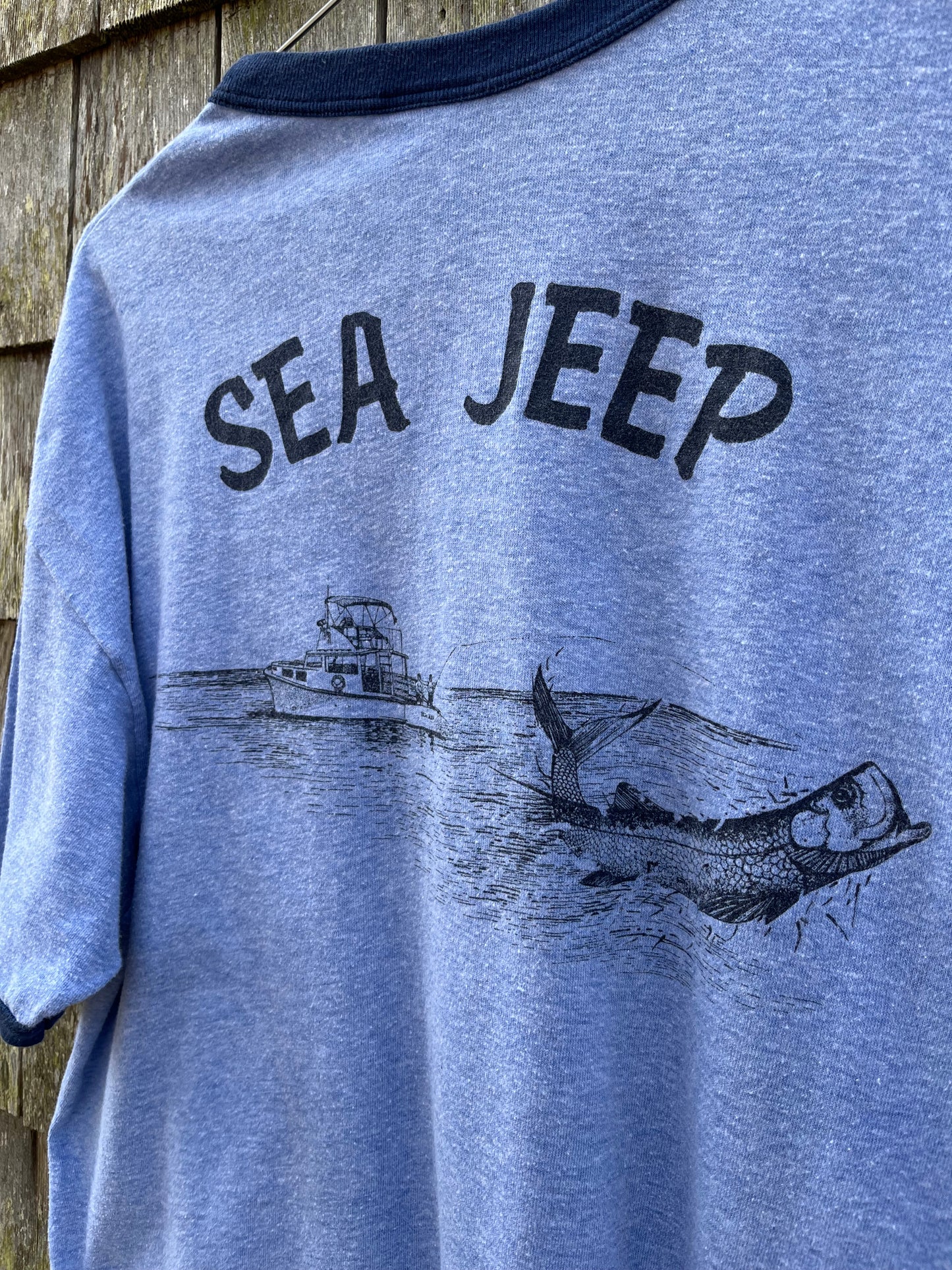 80s Anna Maria Island Sea Jeep Ringer T-Shirt (M/L)