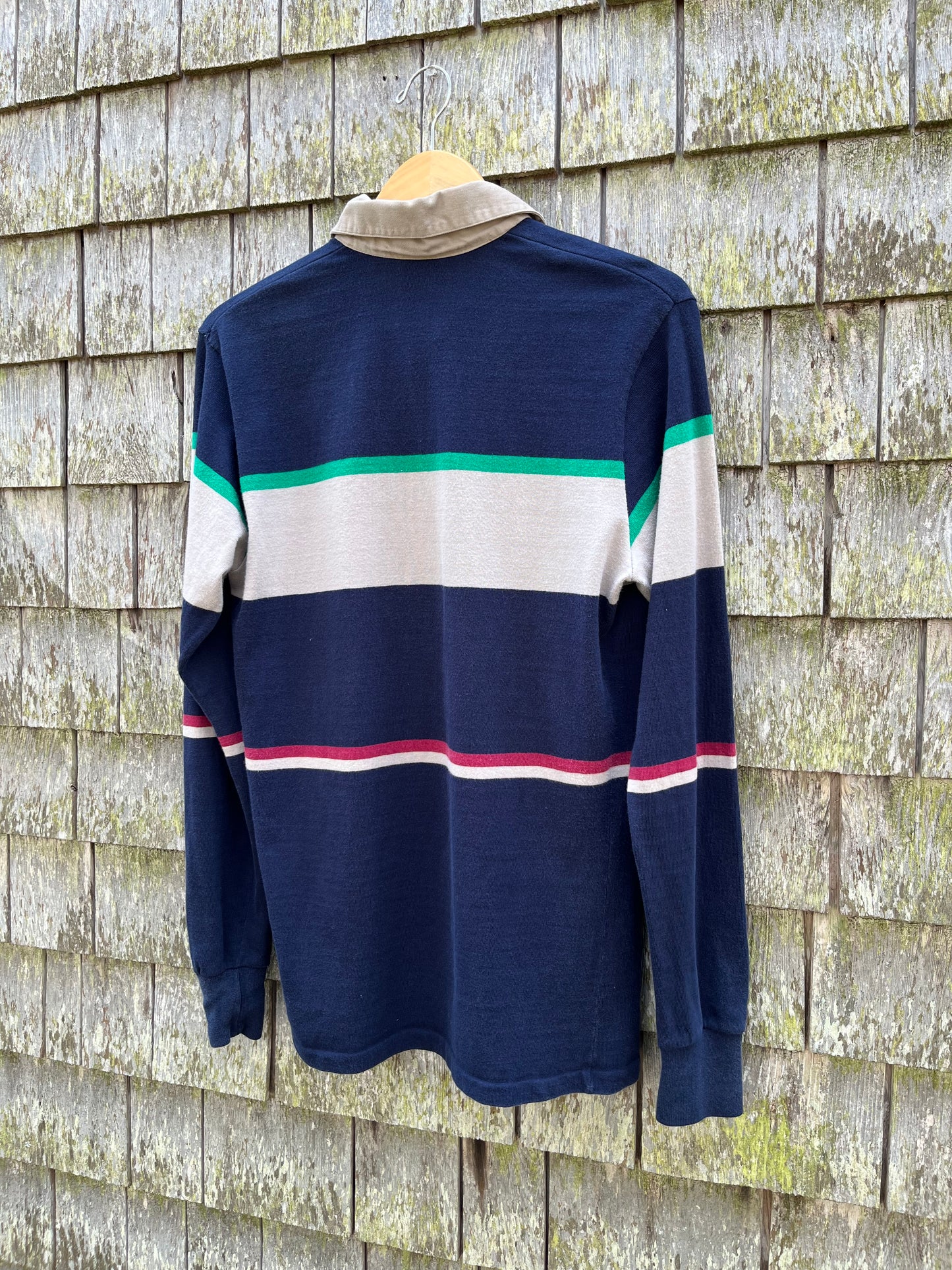 80s Gant Striped Cotton Rugby Shirt (S/M)