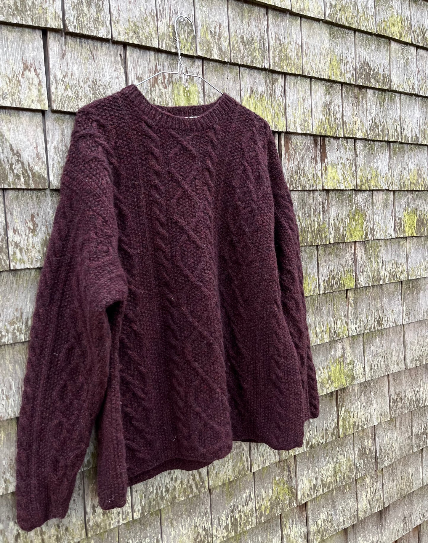 90s J. Crew Wool Cable Knit Sweater (L)