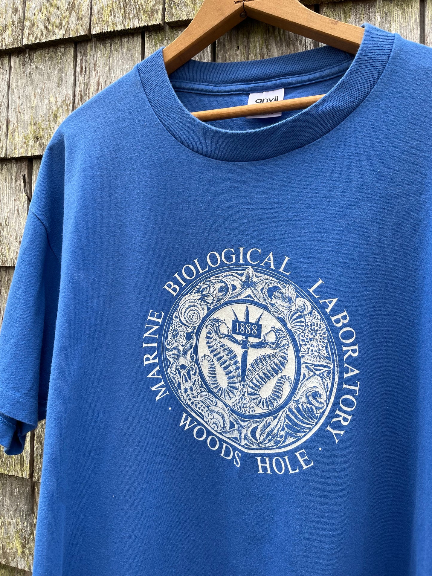 90s Woods Hole Oceanographic Institute Emblem T-Shirt (L)
