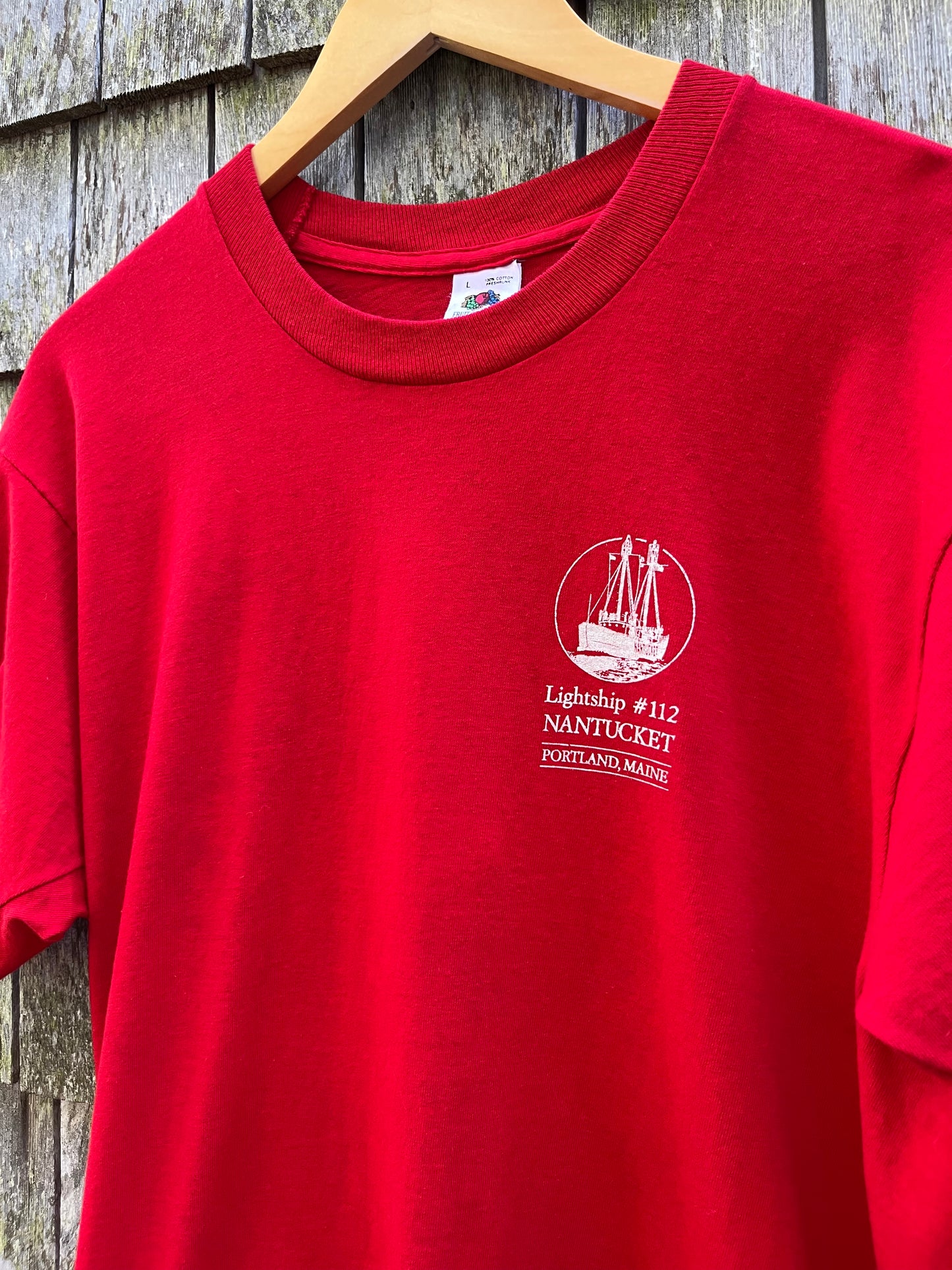 80s Lightship #112 Nantucket Portland Maine T-Shirt (L)