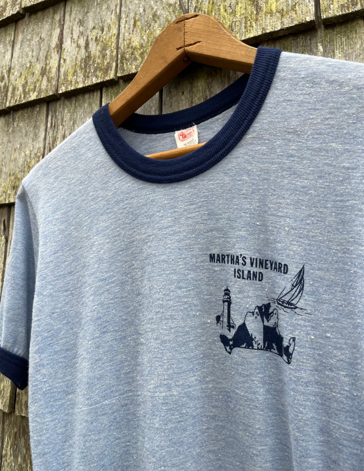 80s Martha’s Vineyard Island Ringer T-Shirt (XS)