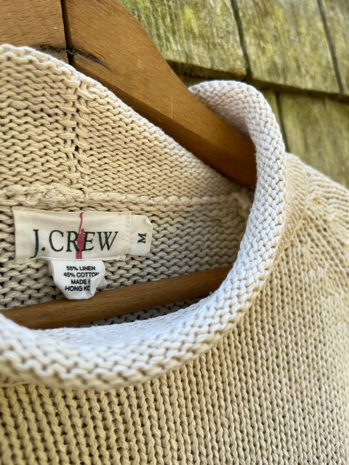90s J.Crew Linen Cotton Blend Rollneck Sweater (L)