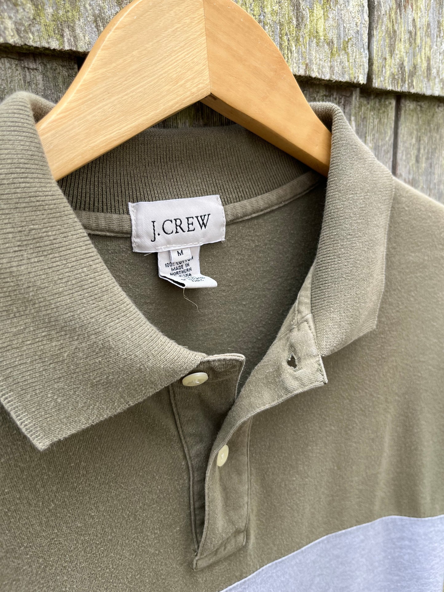 00s J.Crew Striped Polo Shirt (L)