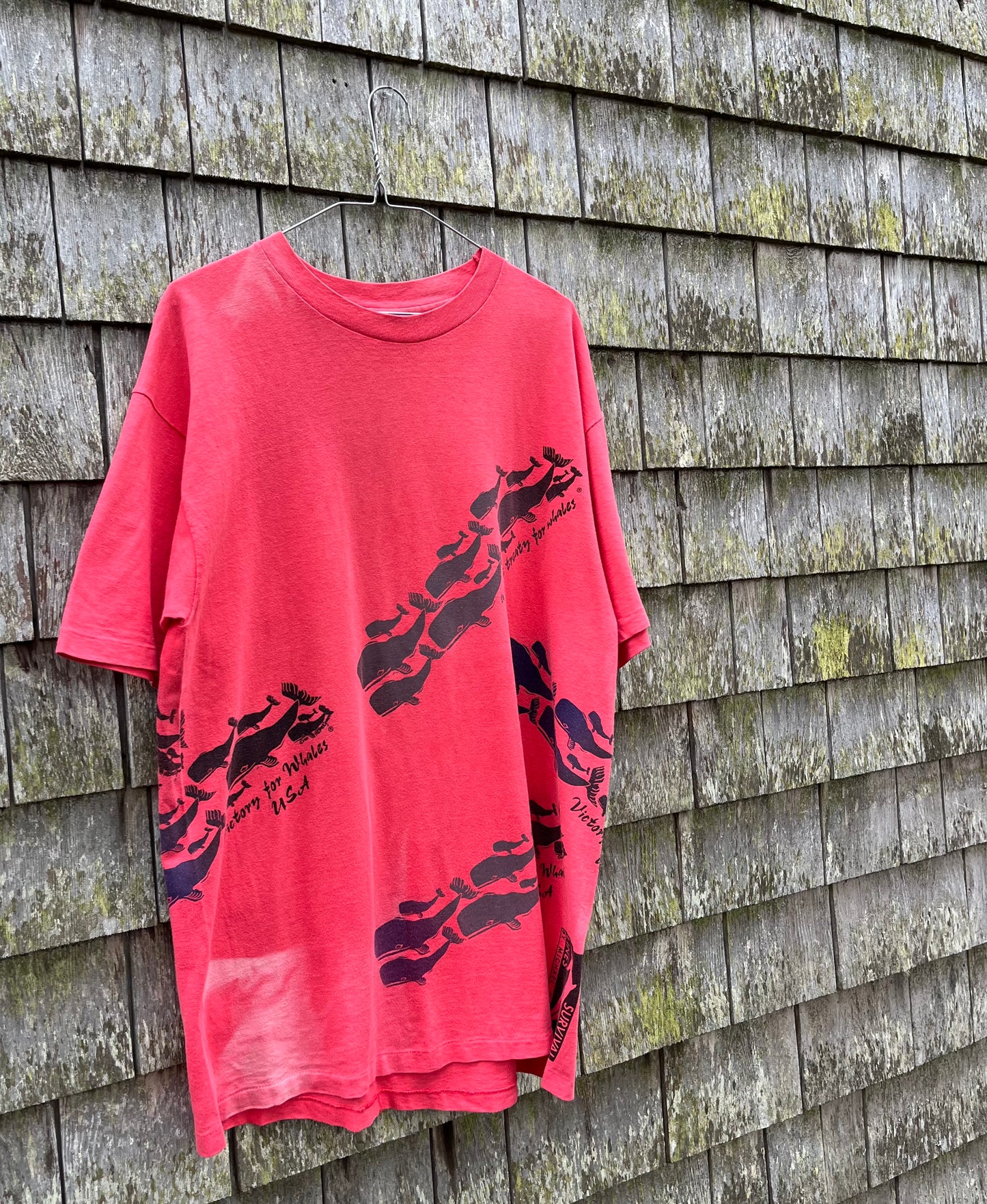 90s 'Peace for Whales' Michael Gannon Survival Lines T-Shirt (L)