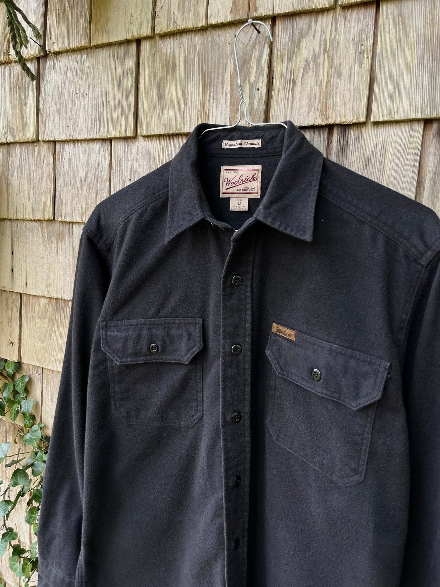 90s Woolrich 'Expedition Chamois' Cotton Flannel Shirt (L)