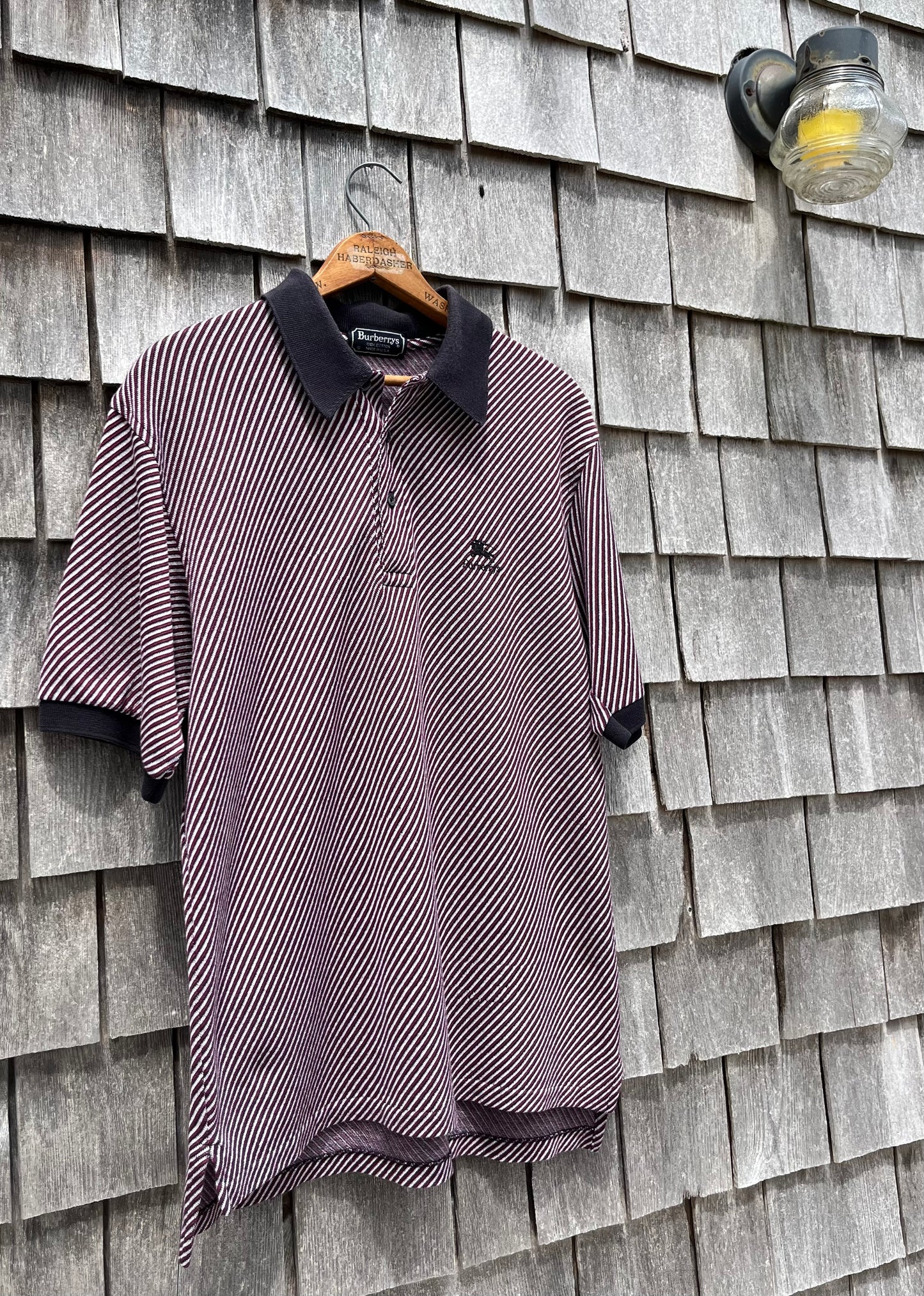 90s Burberrys Knit Cotton Polo Shirt (M)
