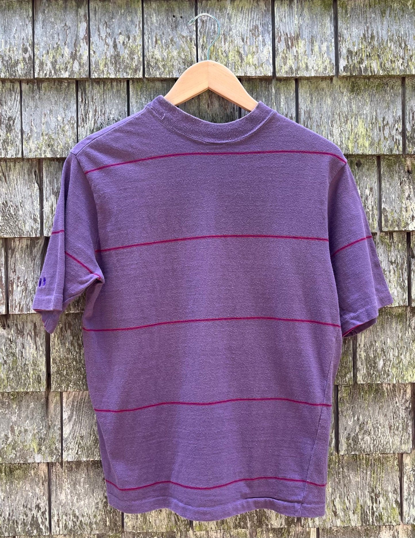 80s Hang Ten Surf Stripe Cotton T-Shirt (S/M)