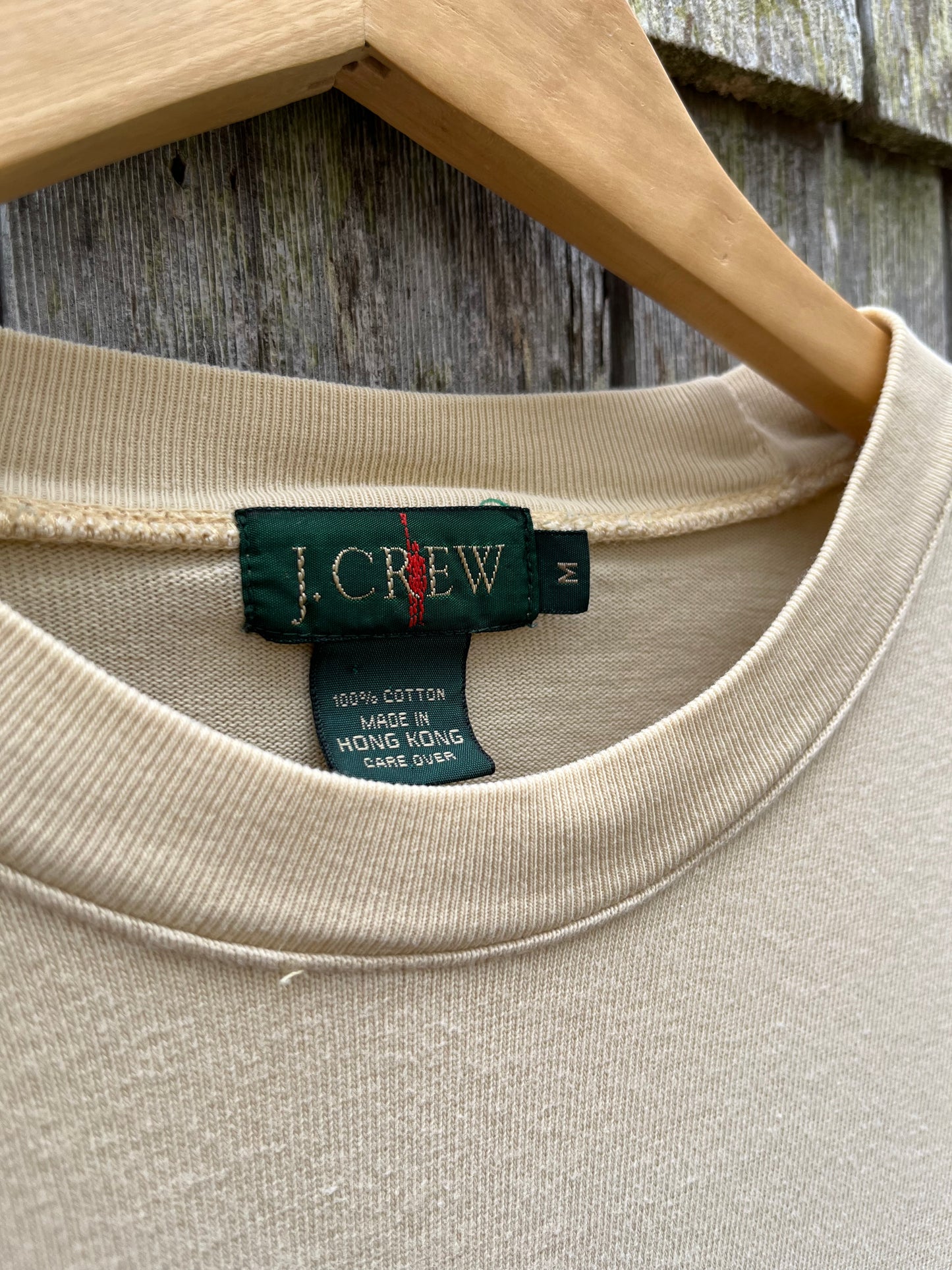 90s J.Crew Cotton Pullover Long Sleeve Crewneck Shirt (L)