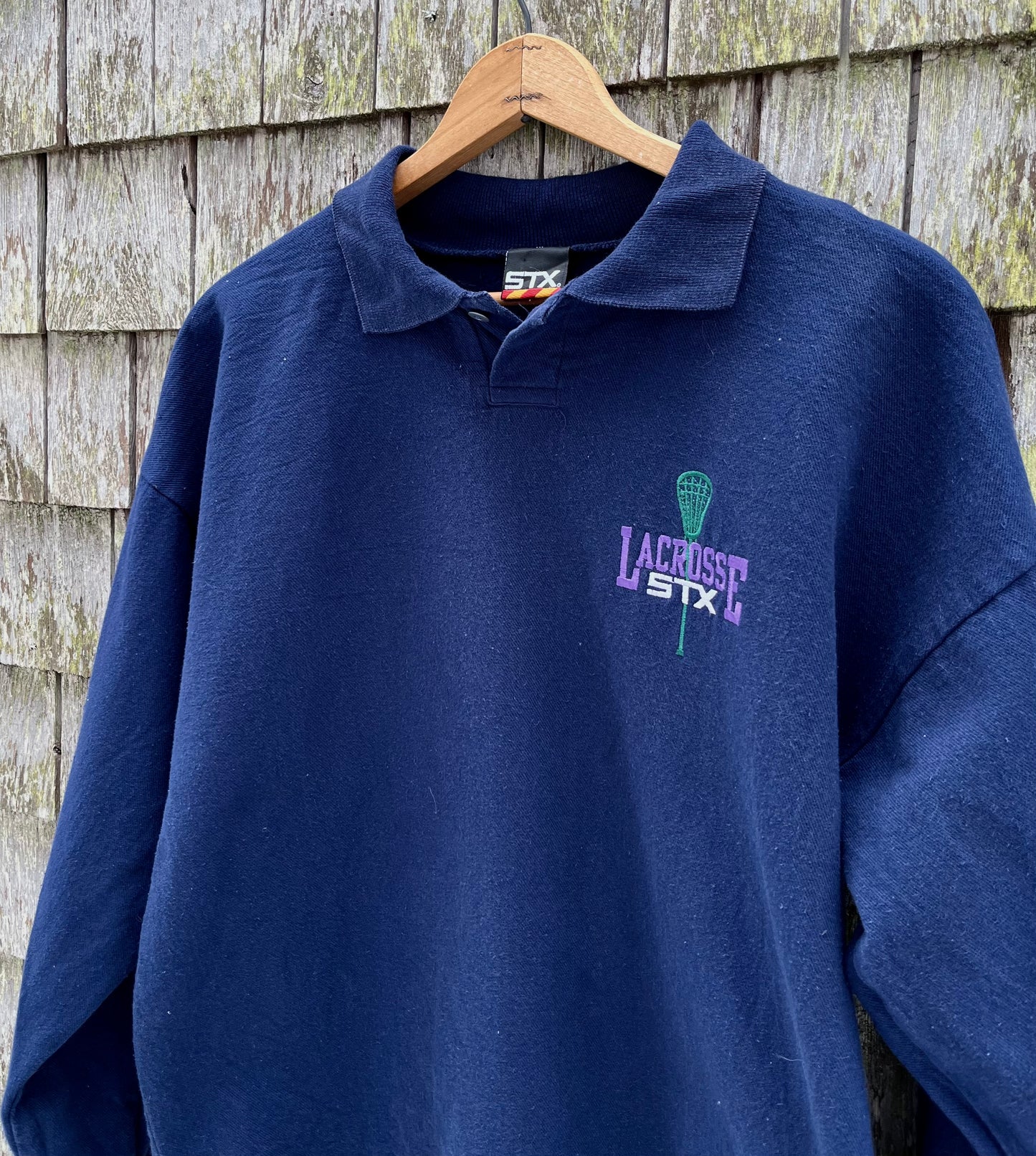 90s STX Lacrosse Cotton Pullover Long Sleeve Shirt (L)