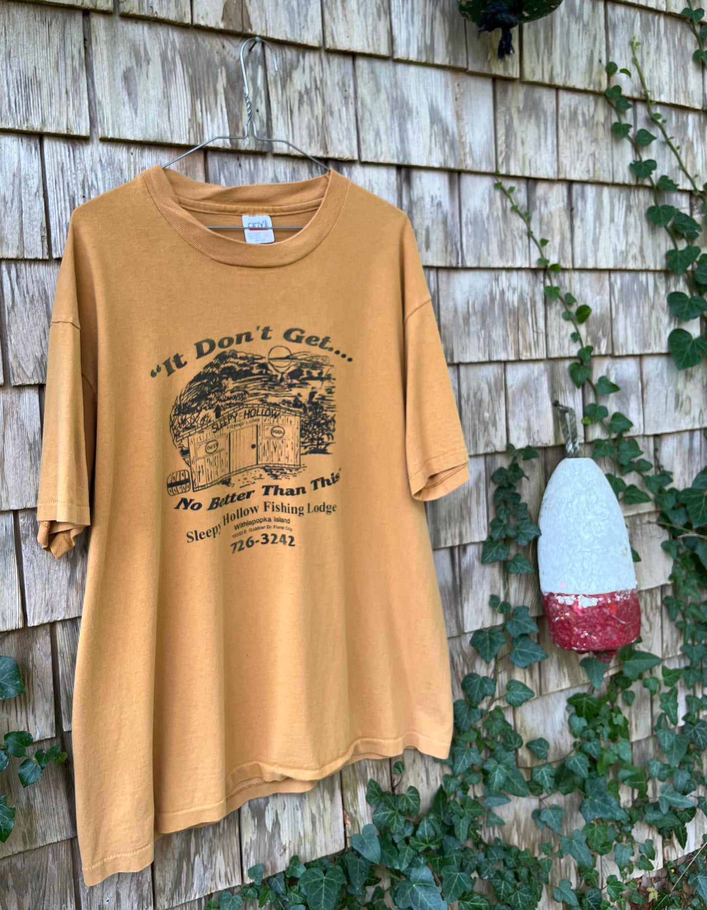 90s Sleepy Hollow Fishing Lodge Withlapopka Island Florida T-Shirt (L)