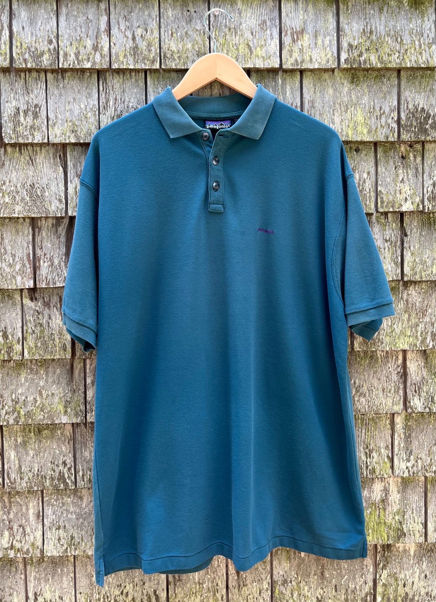 90s Patagonia Cotton Pique Polo Shirt (XL)