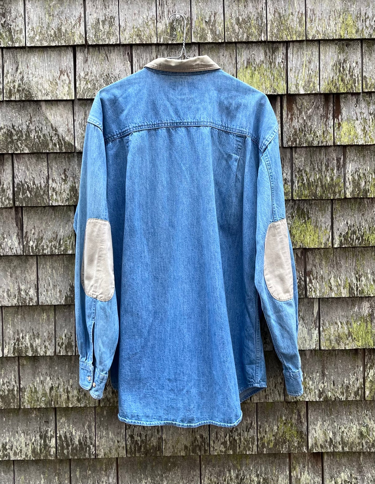 90s Woolrich Denim Twill Patch Shirt (XL)