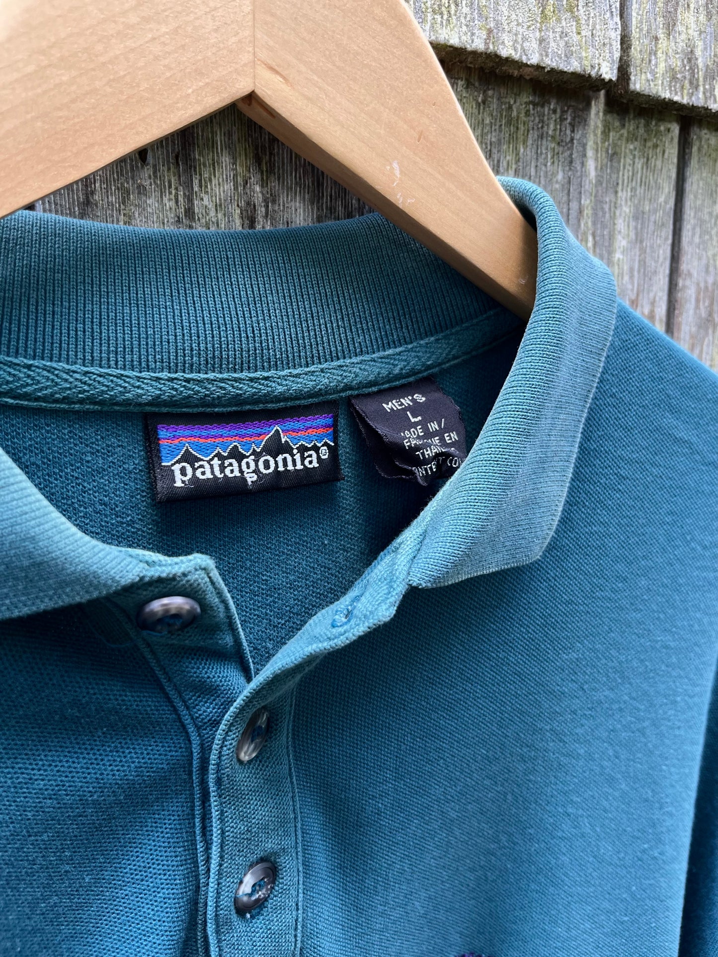90s Patagonia Cotton Pique Polo Shirt (XL)