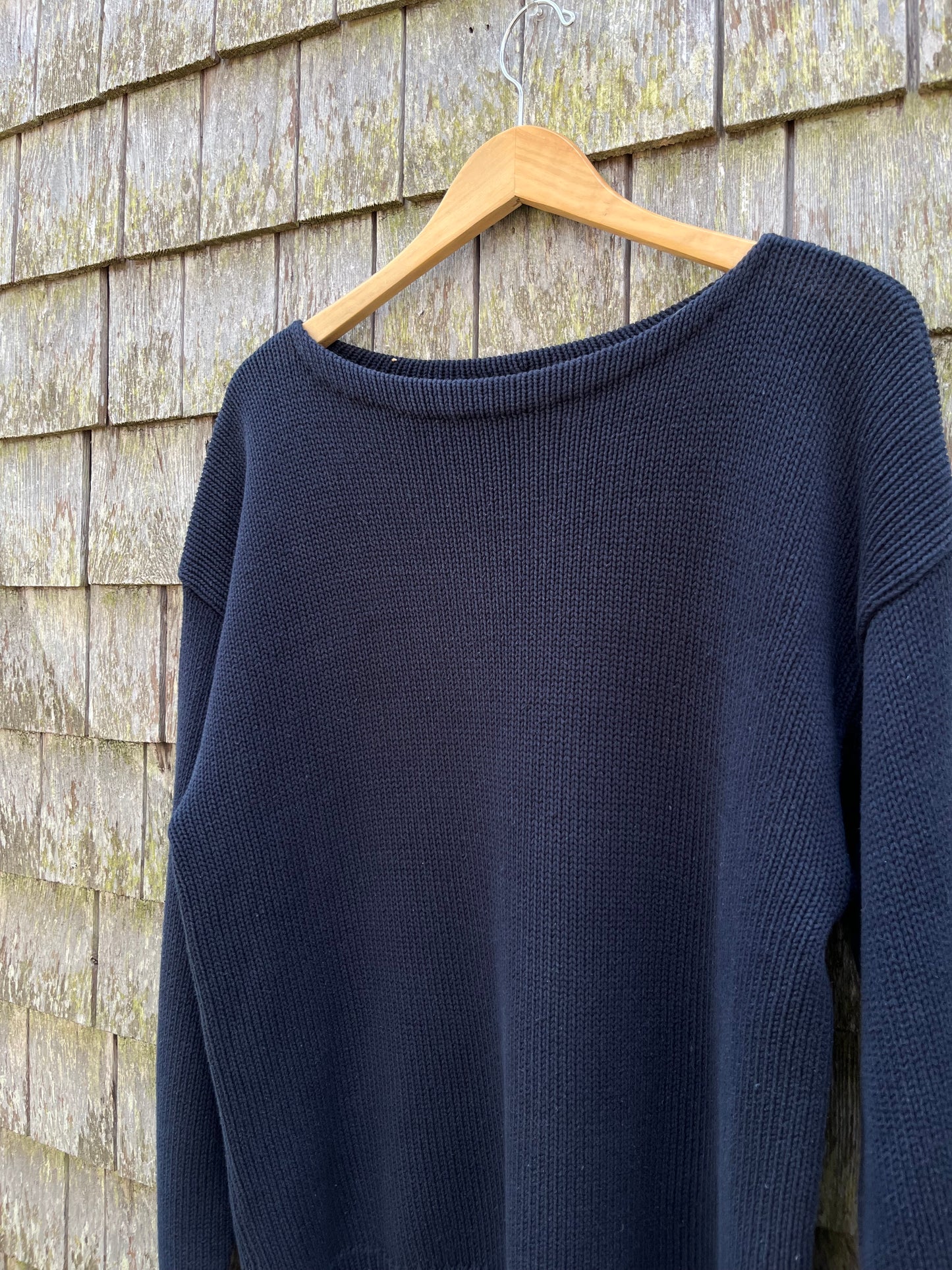 80s J.Crew Cotton Boatneck Knit Sweater (L/XL)