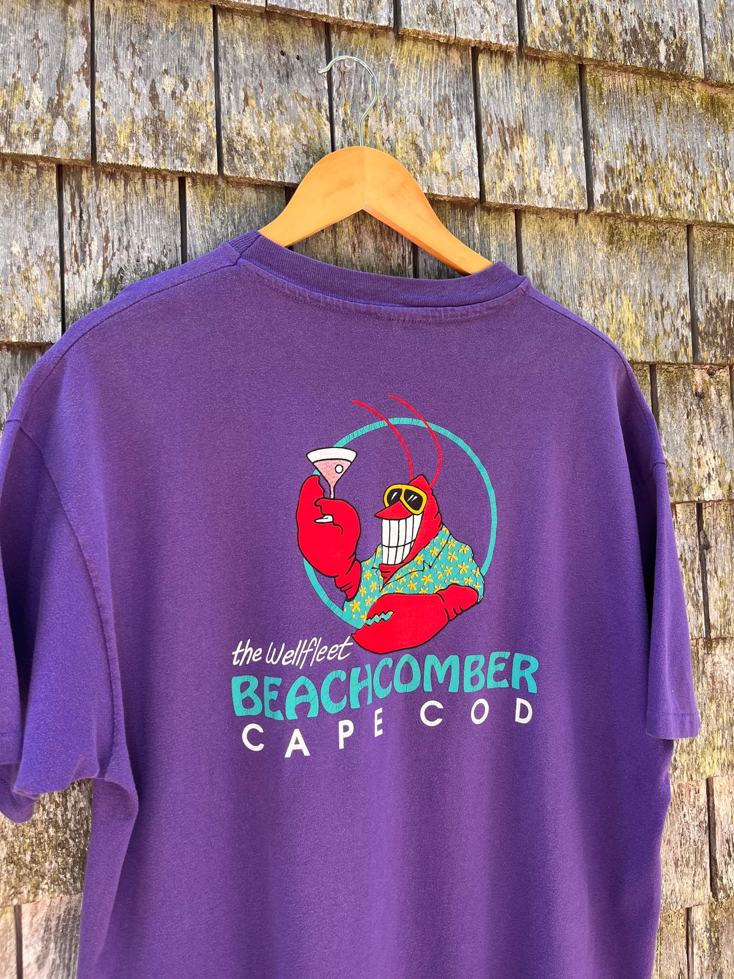 90s Wellfleet Beachcomber Lobster Logo T-Shirt (XL)