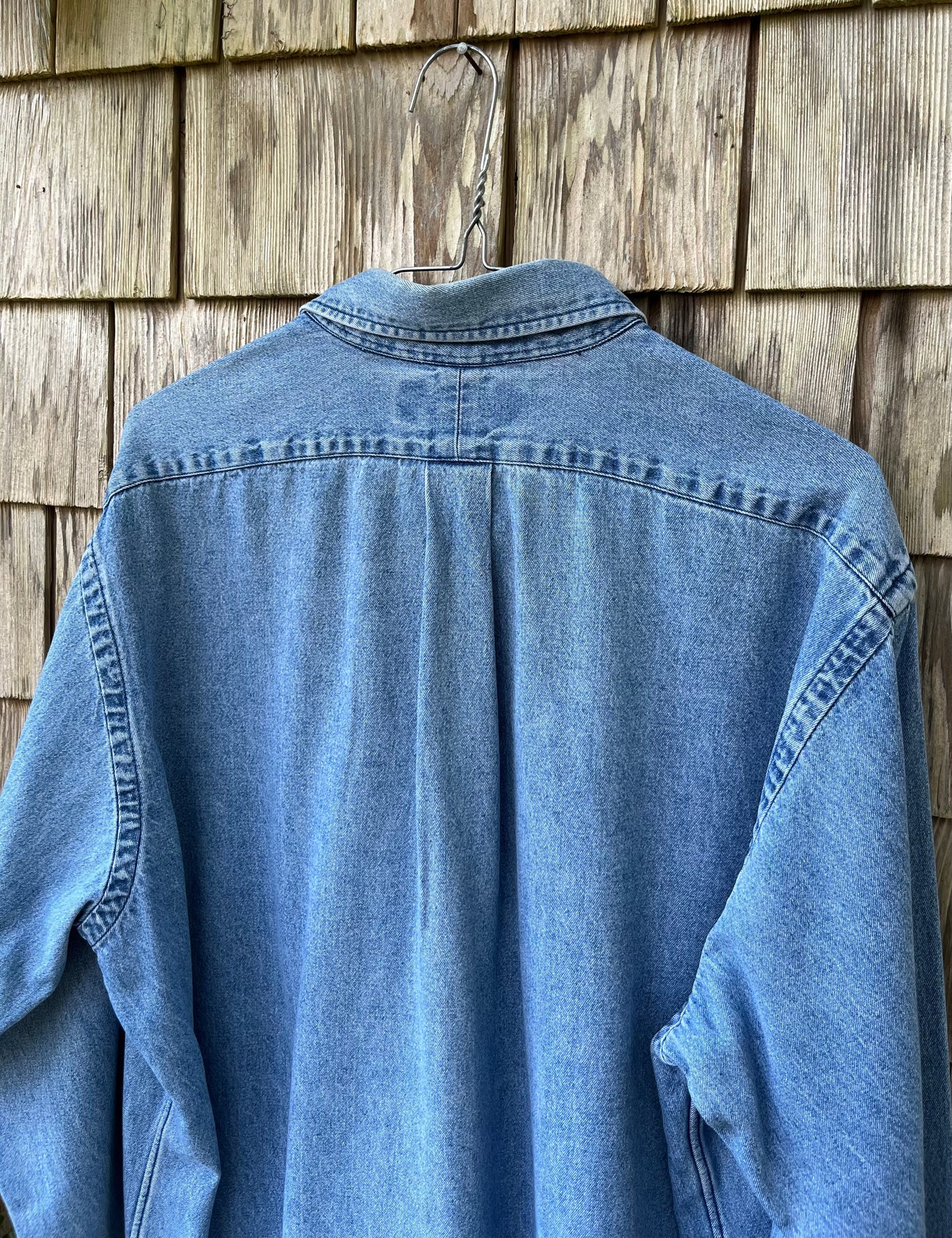 90s Polo Ralph Lauren Cotton Denim Button Down Shirt (XL)