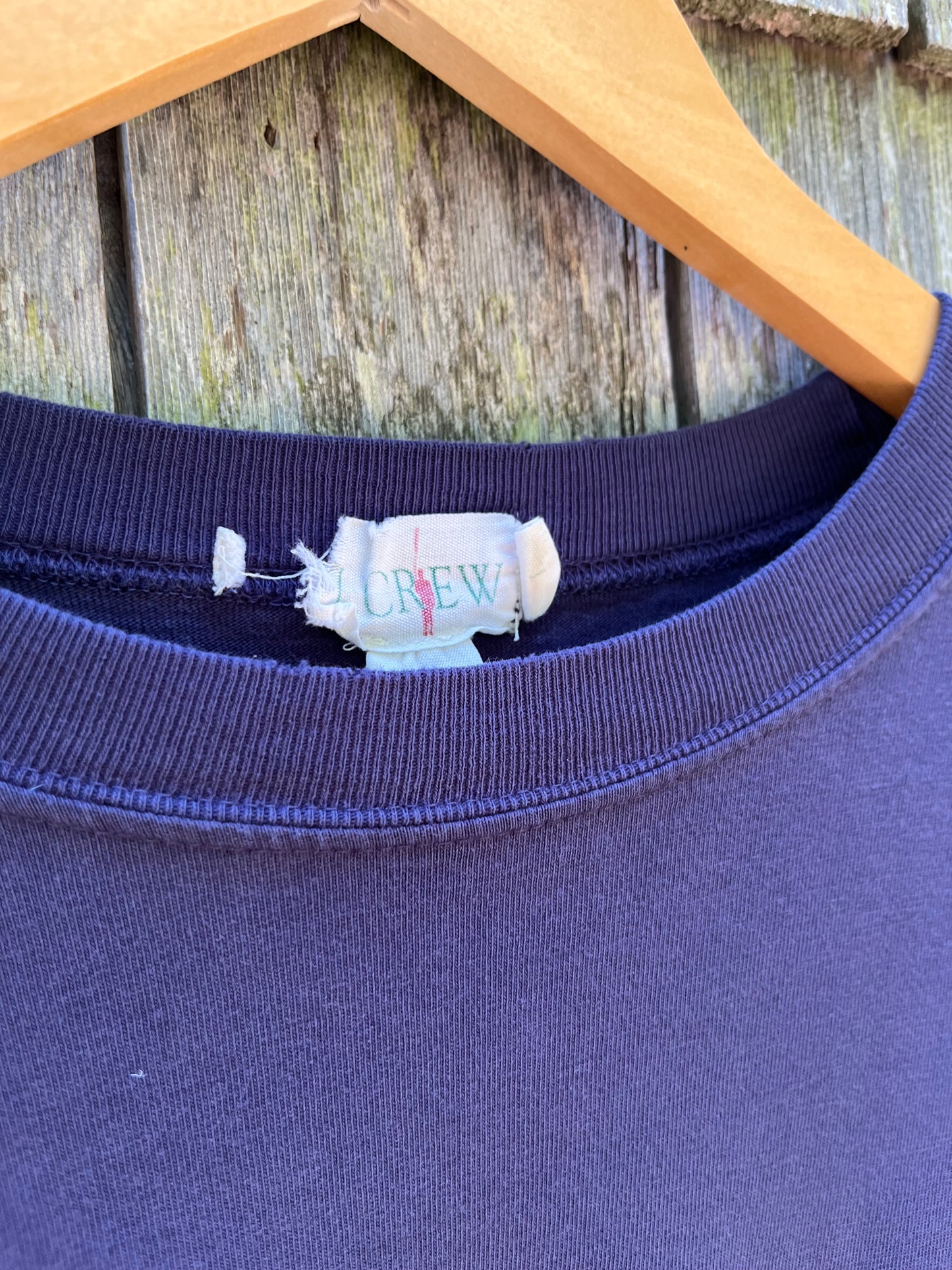 90s J.Crew Long Sleeve Cotton Pocket T-Shirt (L)