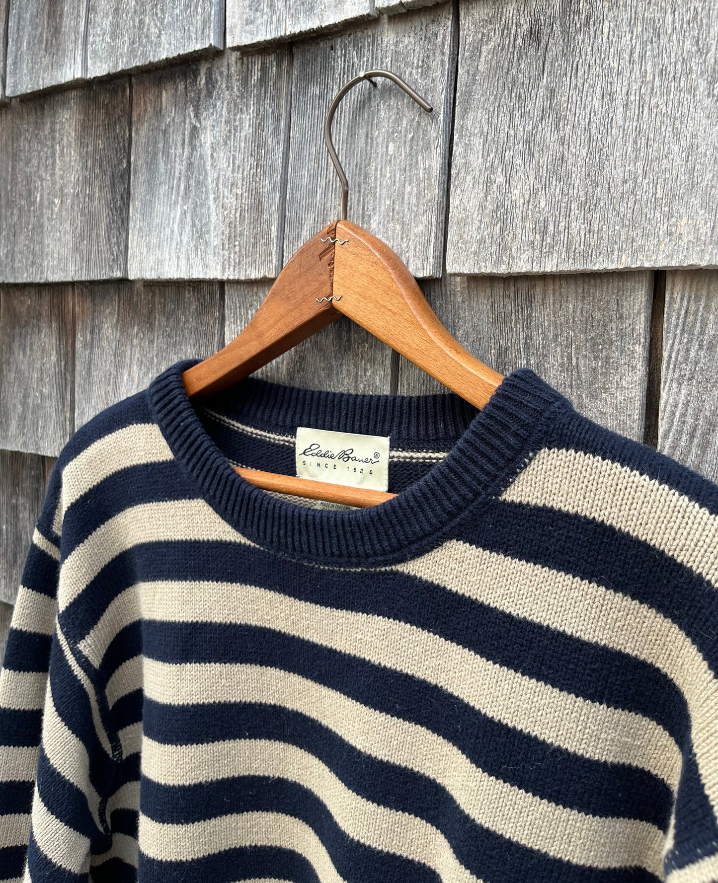 90s Eddie Bauer Cotton Border Striped Sweater (M/L)