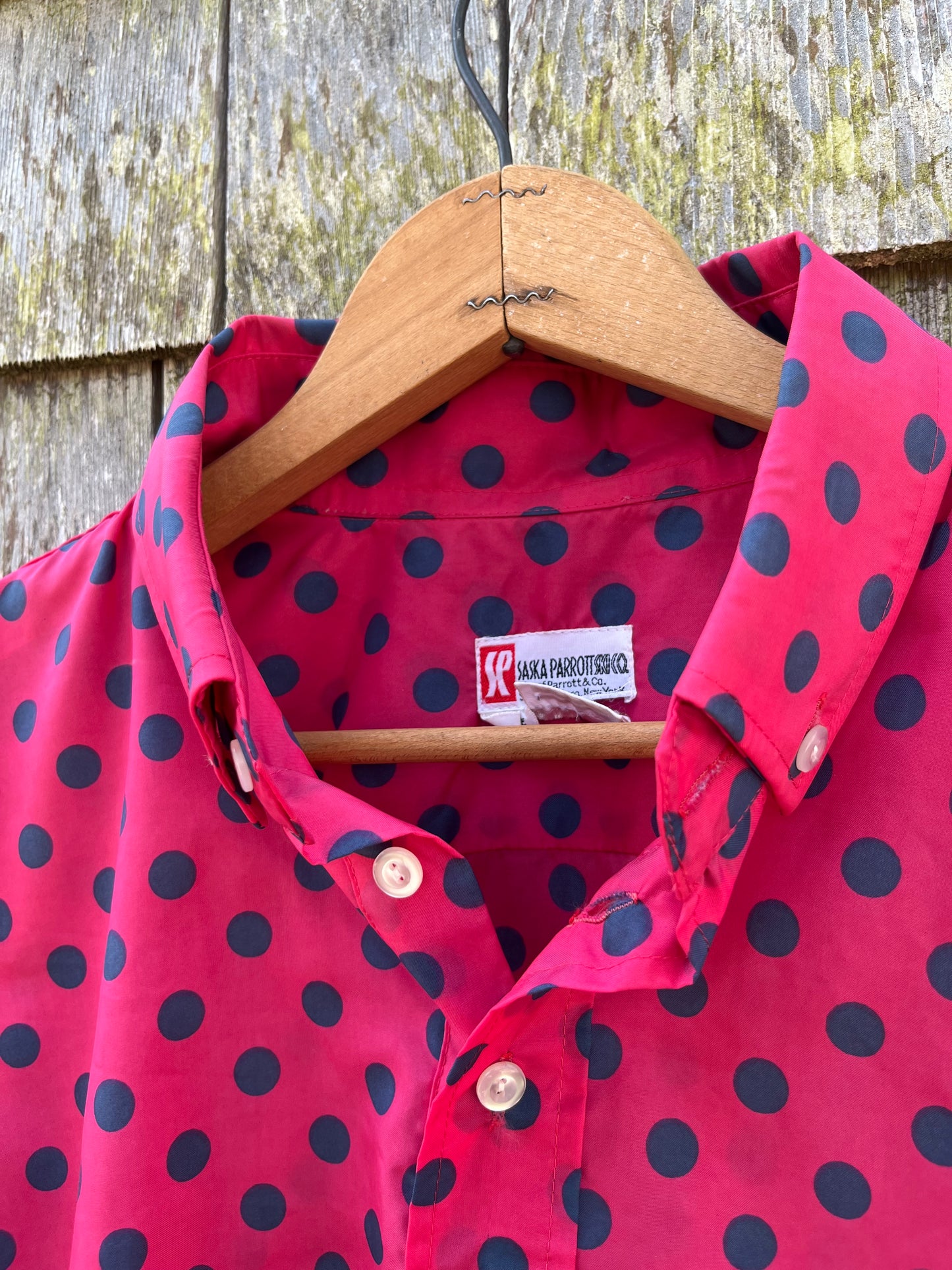 70s Saska Parrott Ski Company Nylon Popover Shirt (XL)
