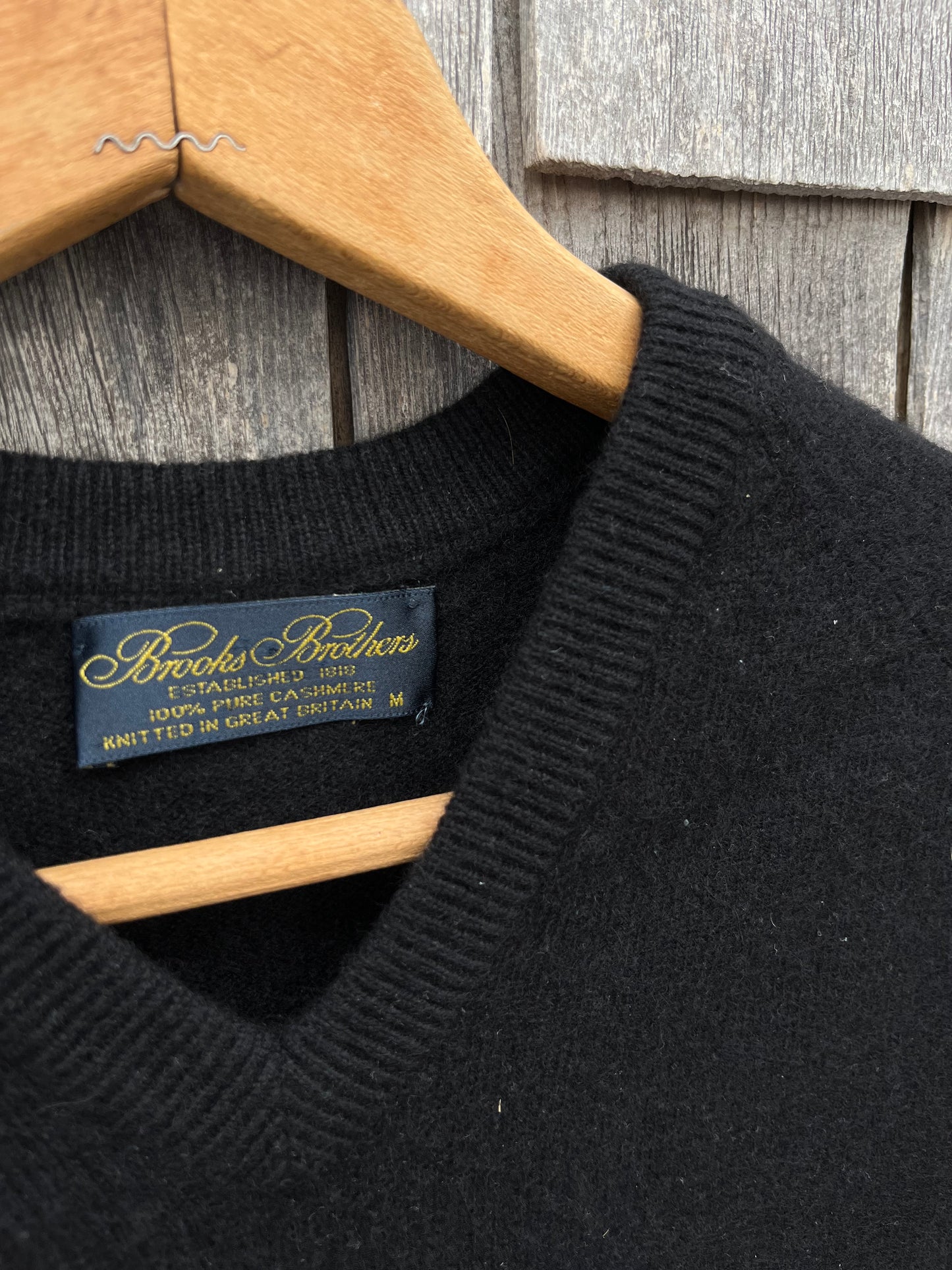 80s Brooks Brothers Cashmere V-Neck Sweater (L)