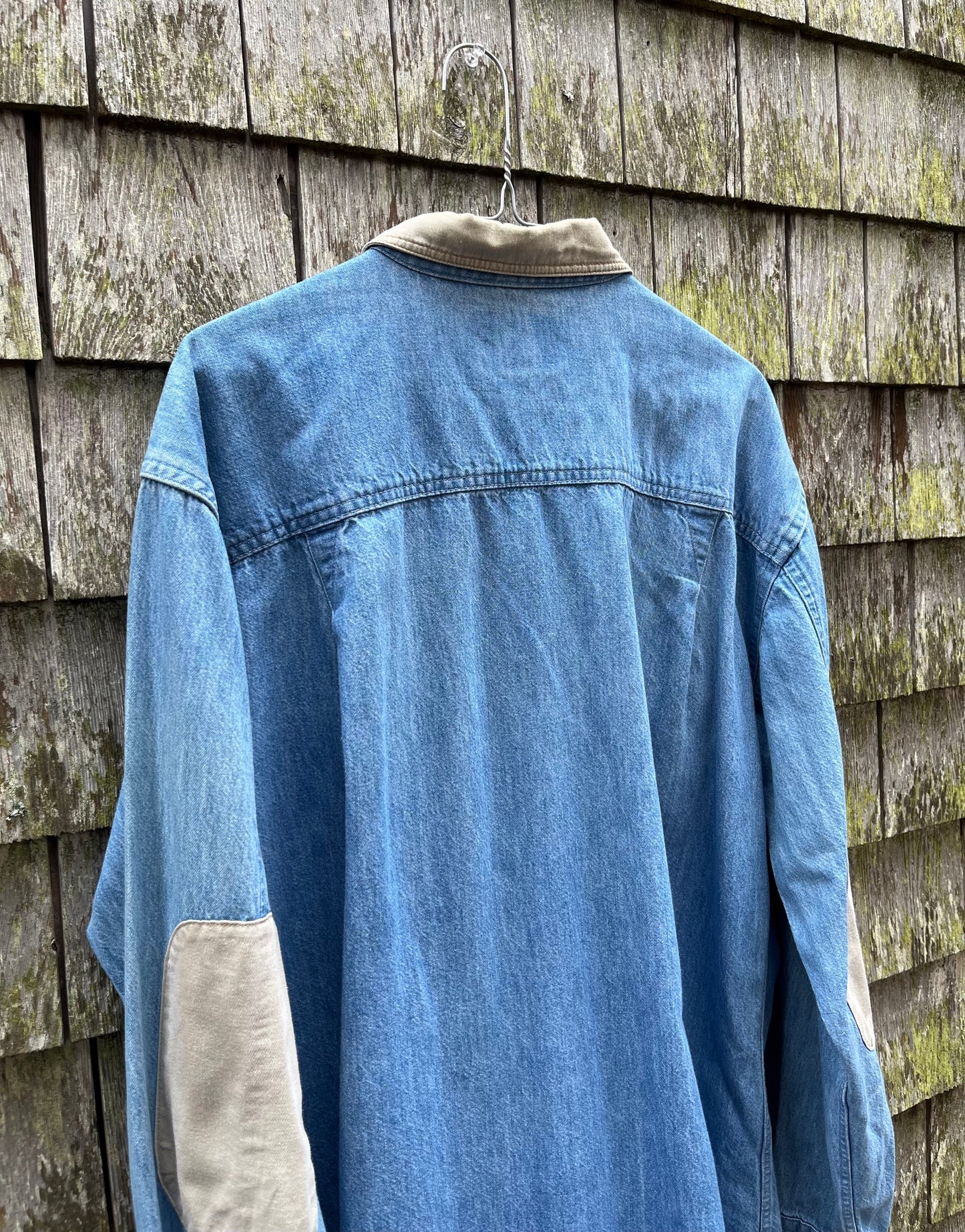 90s Woolrich Denim Twill Patch Shirt (XL)
