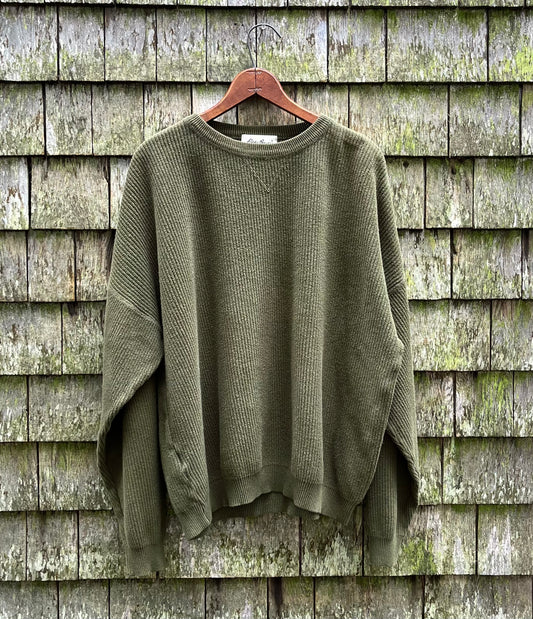 90s Eddie Bauer Ribbed Cotton Knit Sweater (L)