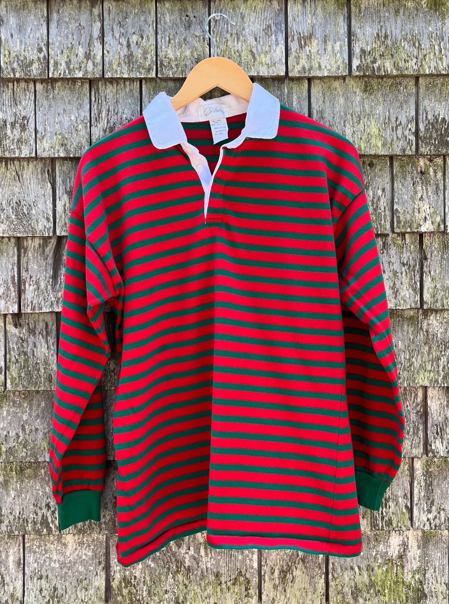 90s DiMitri Striped Cotton Rugby Shirt (L)
