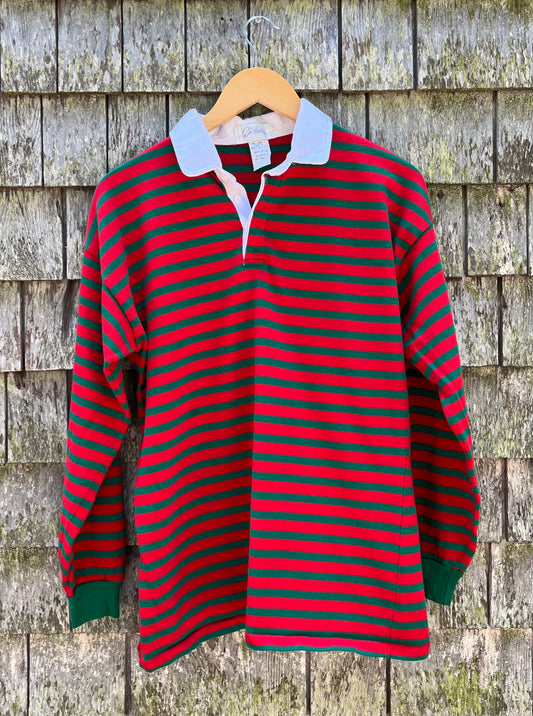 90s DiMitri Striped Cotton Rugby Shirt (L)