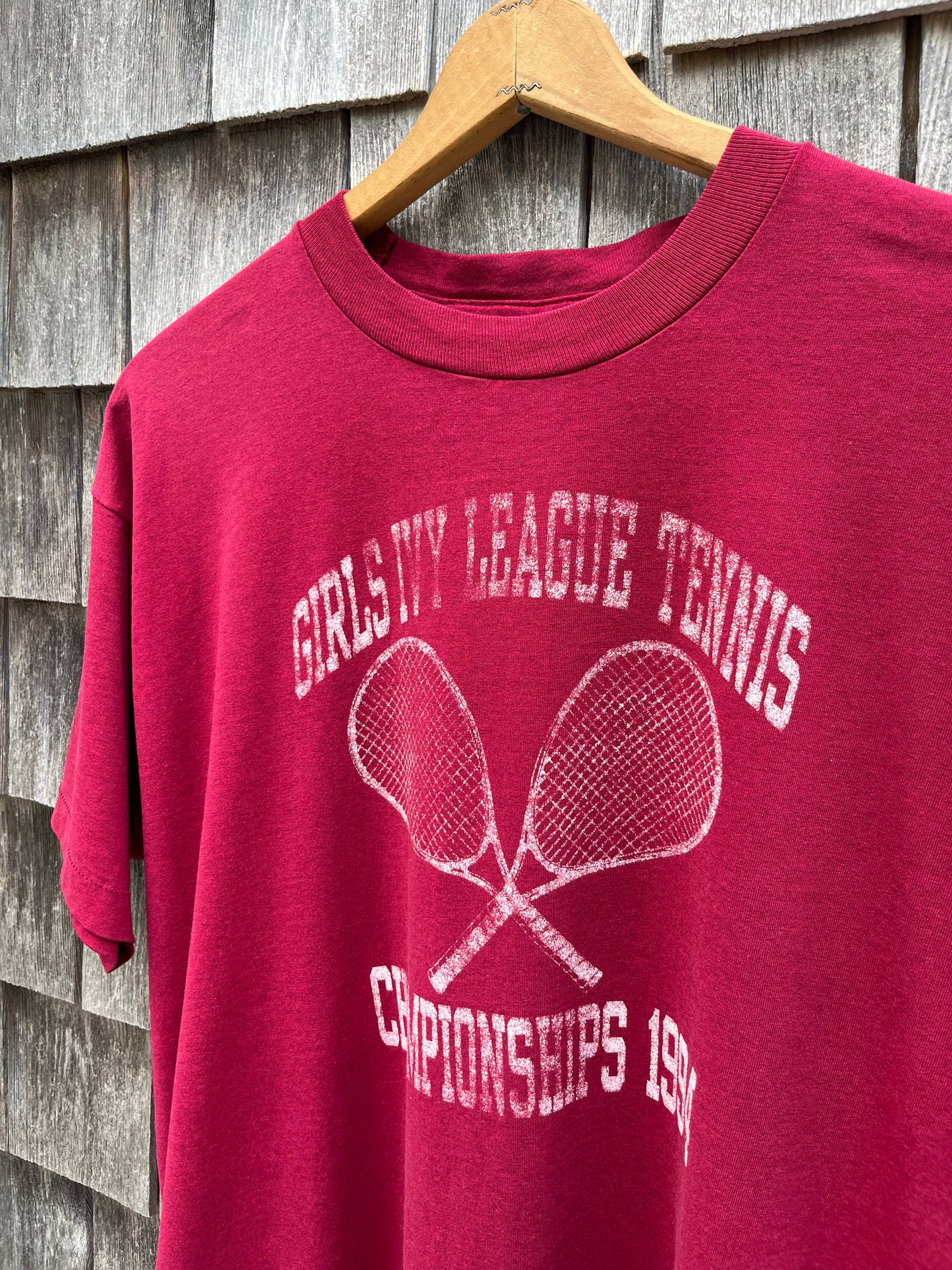 90s Girls Ivy League Tennis Championships T-Shirt (XL)